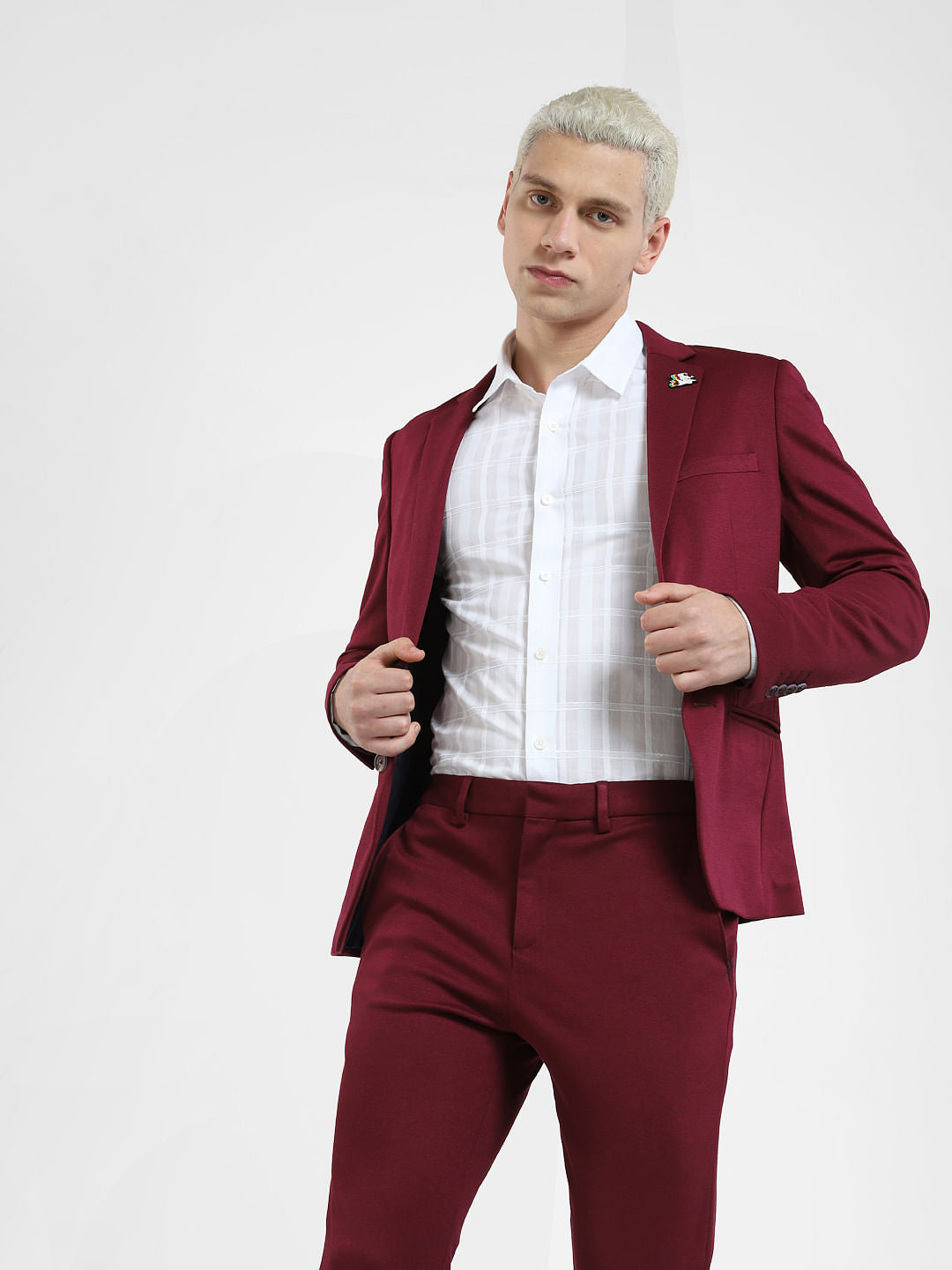 White Check Full Sleeves Shirt