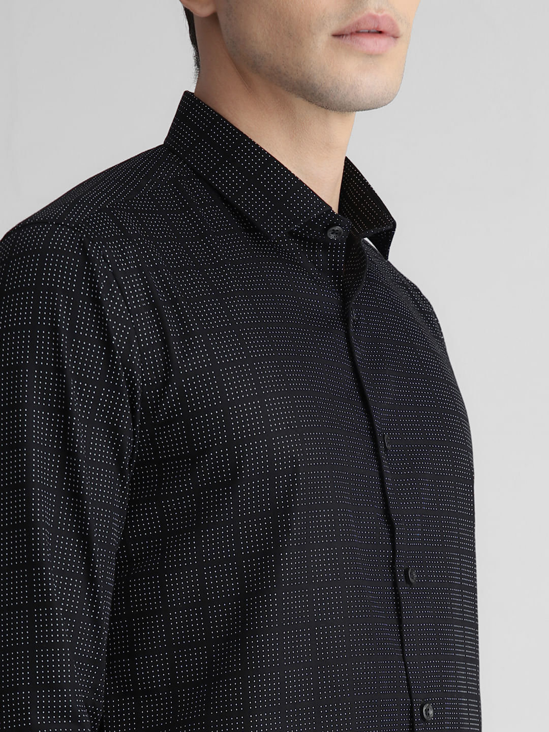 Black Check Full Sleeves Shirt