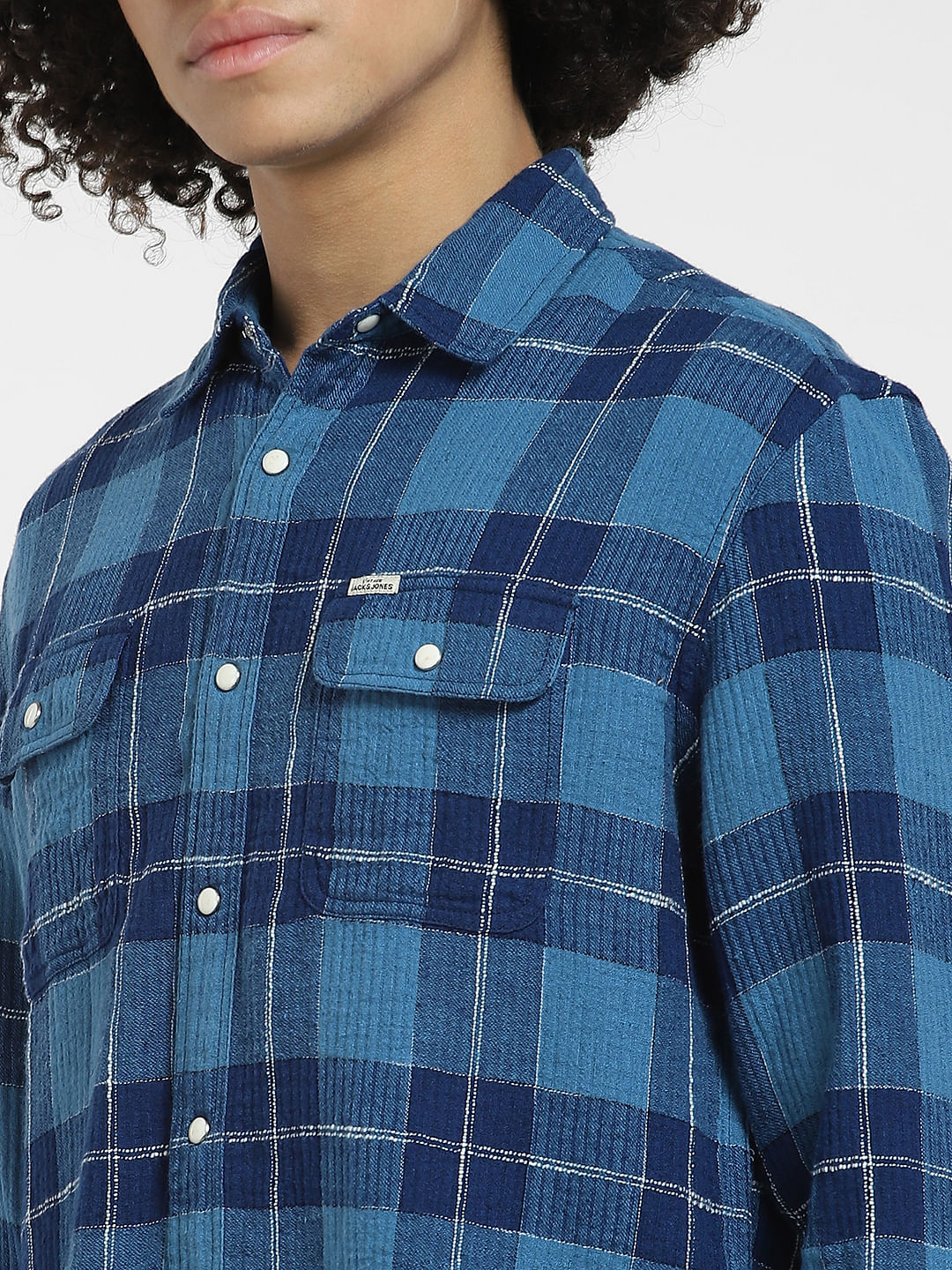 Blue Check Full Sleeves Shirt