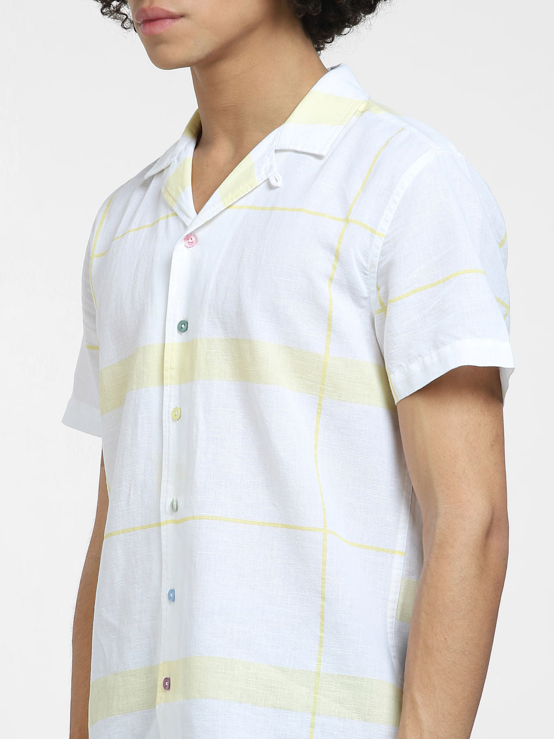 White Check Full Sleeves Shirt