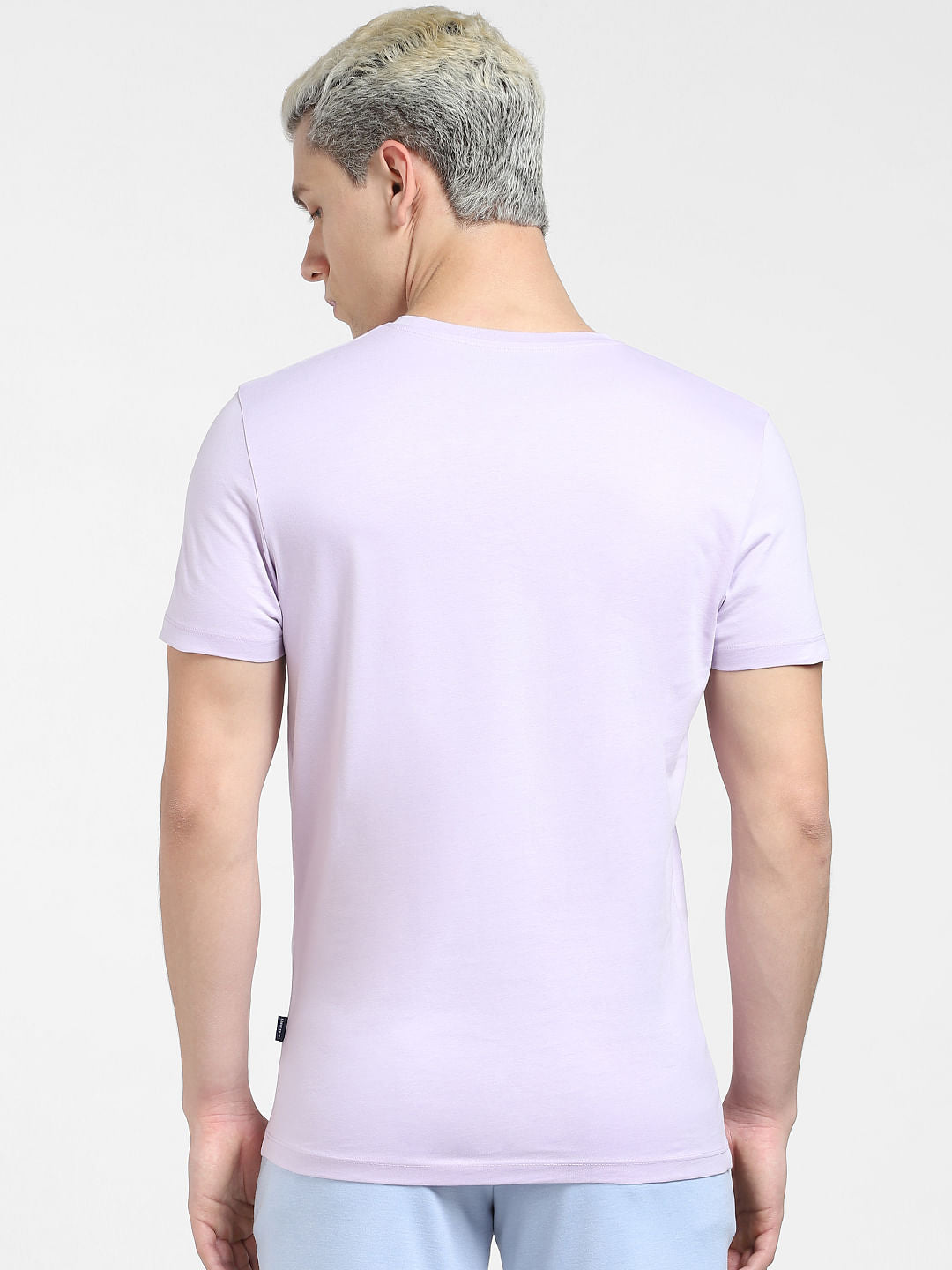 Lilac Graphic Print Crew Neck T-shirt