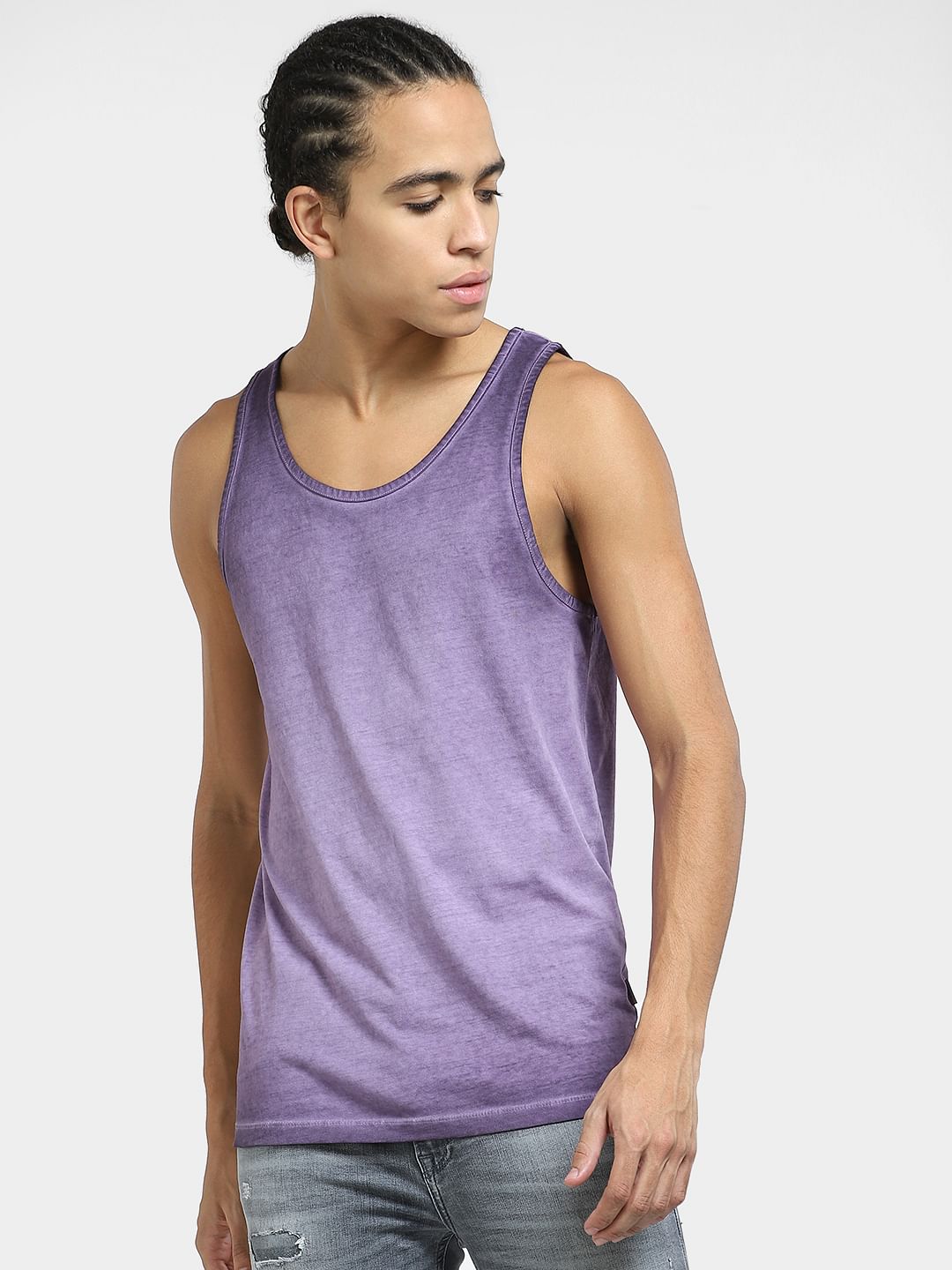 Violet Washed Cotton Vest