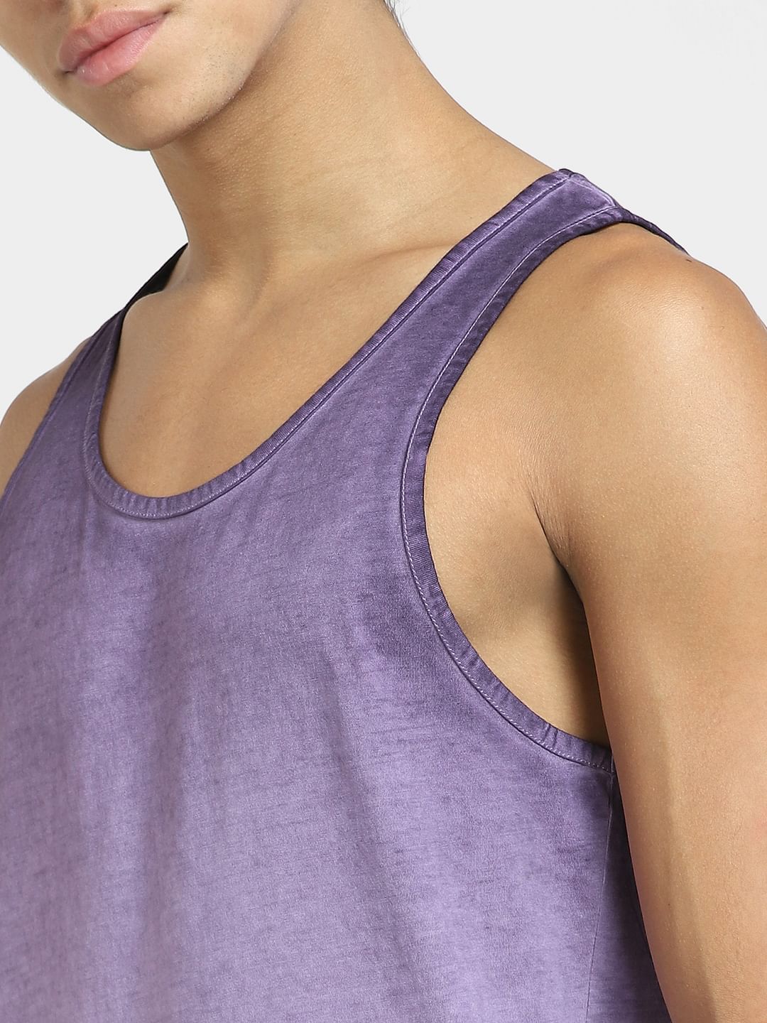 Violet Washed Cotton Vest