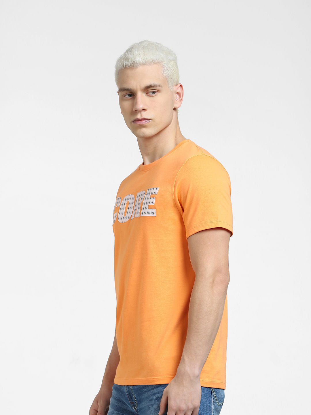 Orange Crew Neck T-shirt