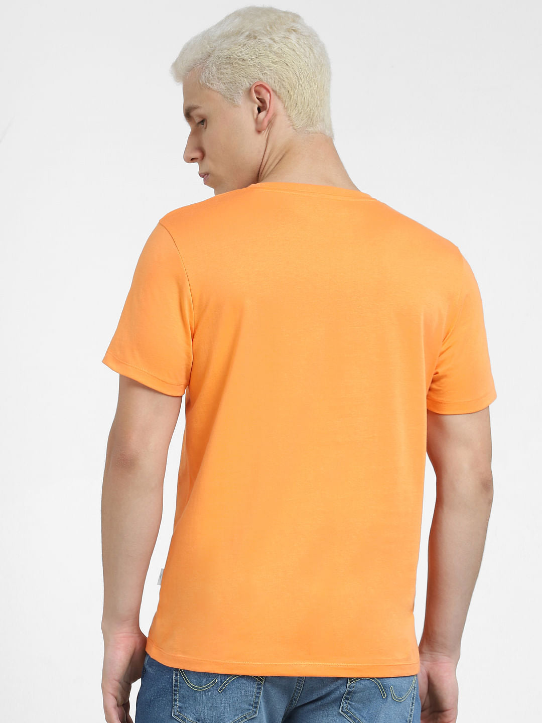 Orange Crew Neck T-shirt