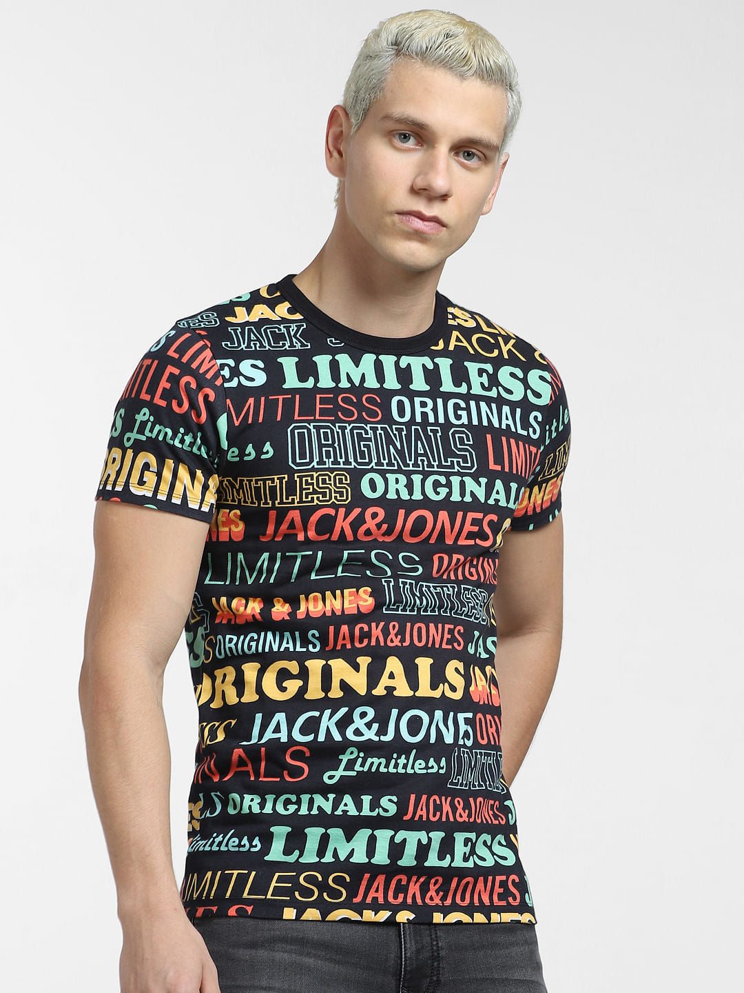 METAVERSE Black Typographic Logo Crew Neck T-shirt