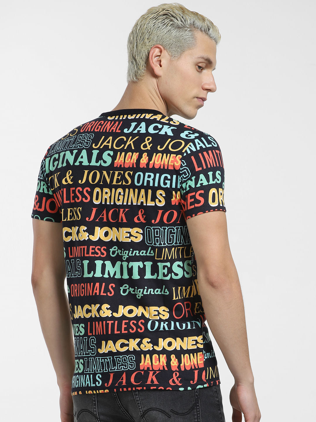 METAVERSE Black Typographic Logo Crew Neck T-shirt