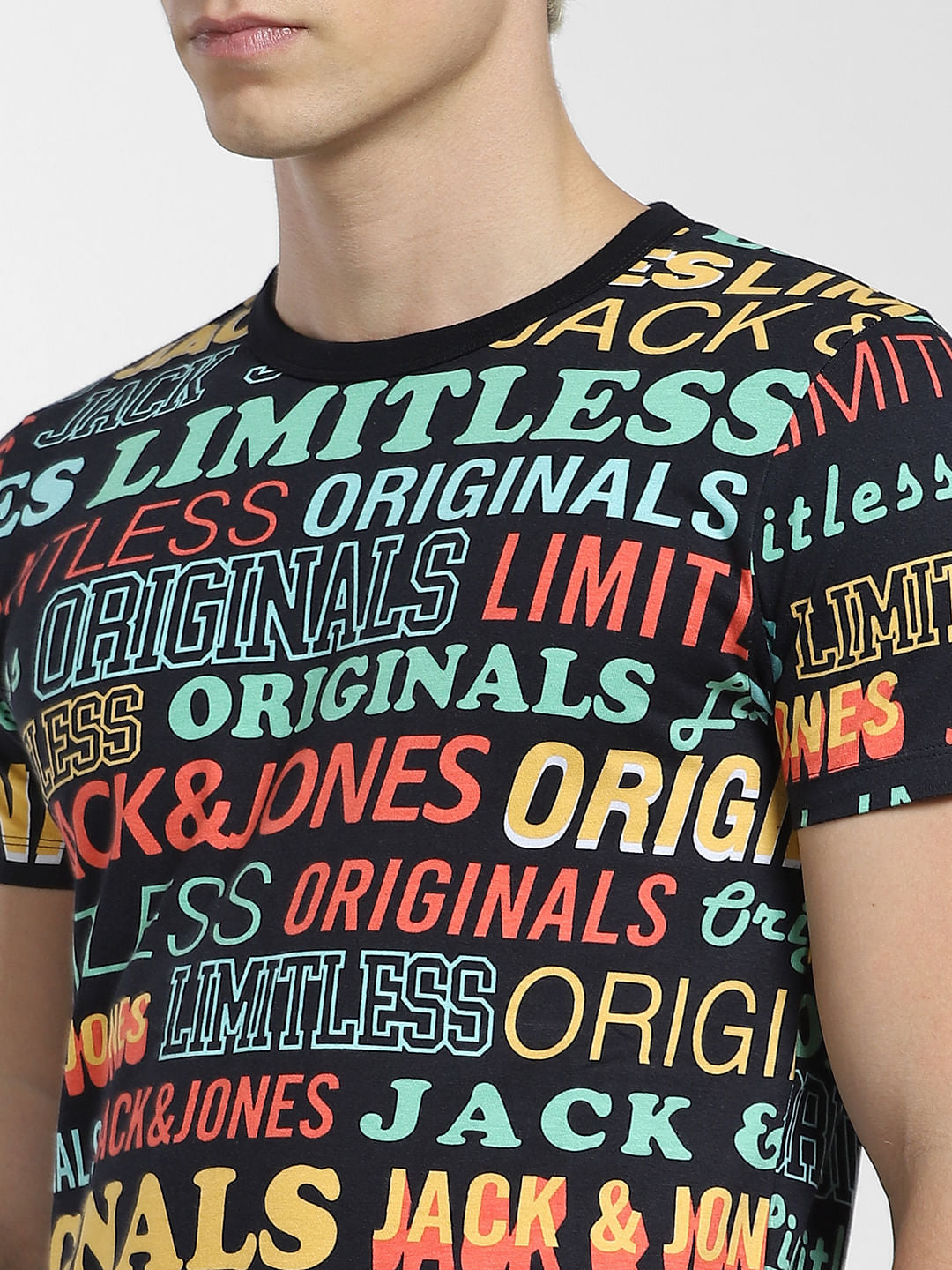 METAVERSE Black Typographic Logo Crew Neck T-shirt