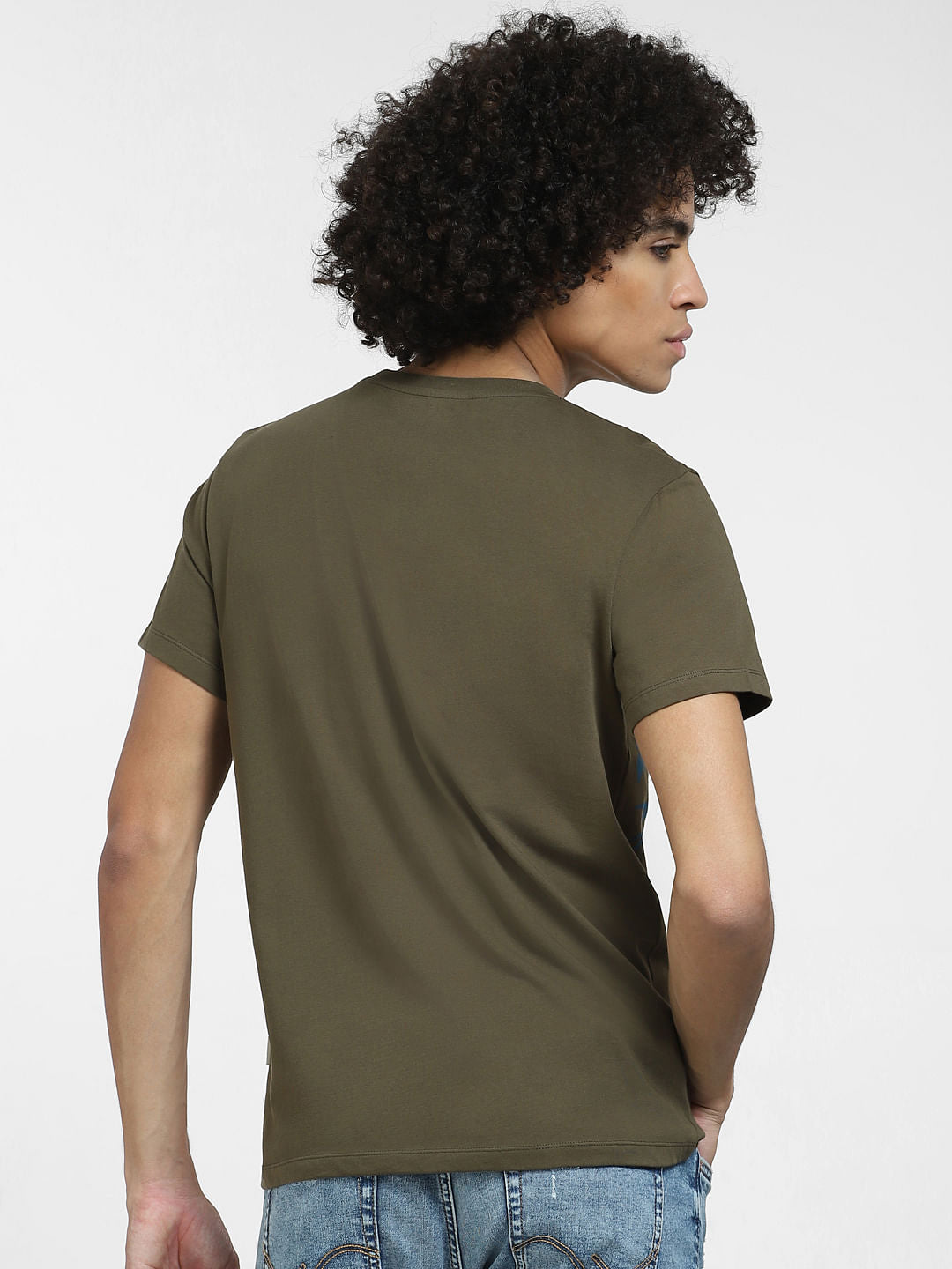 Green Graphic Print Crew Neck T-shirt