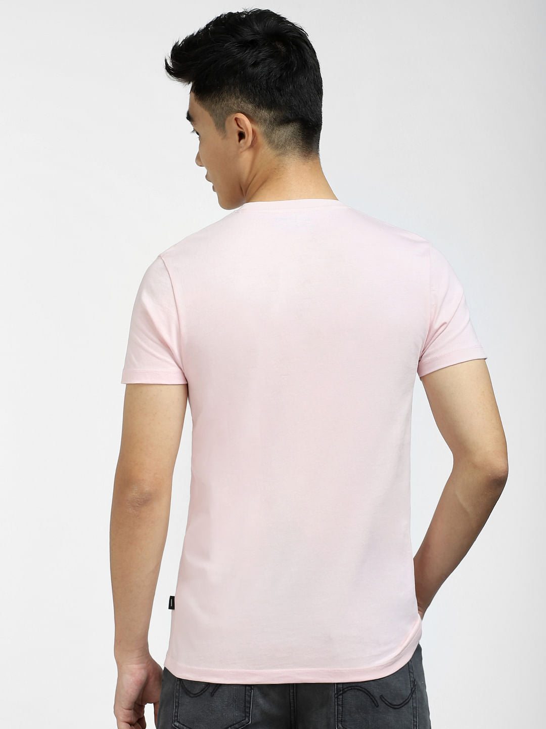 Pink Printed Crew Neck T-shirt