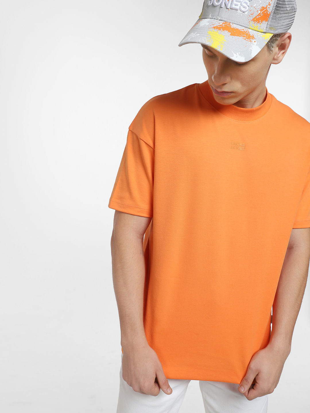 Orange Crew Neck T-shirt