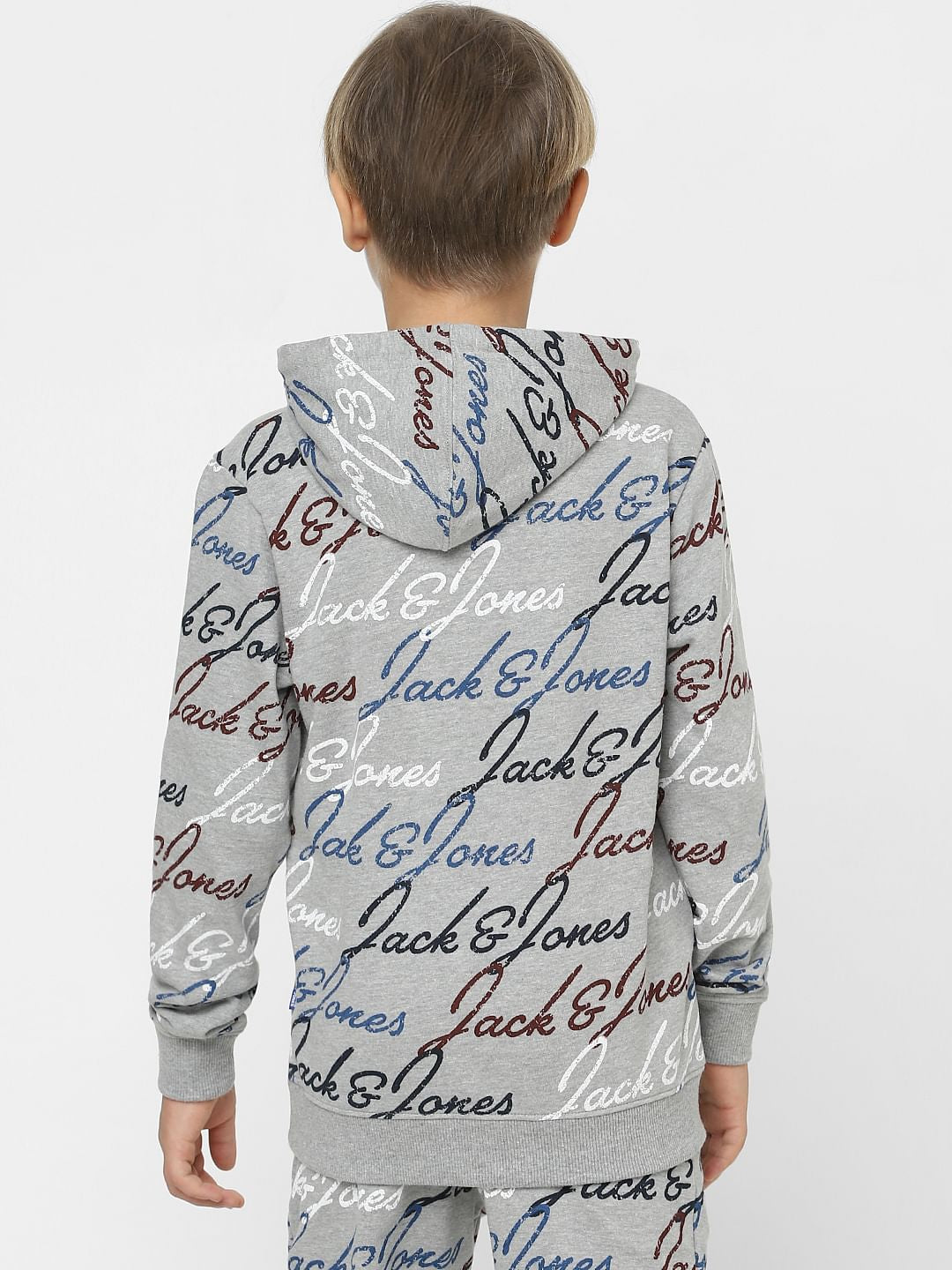 Boys Grey Logo Print Co-ord Sweatshirt
