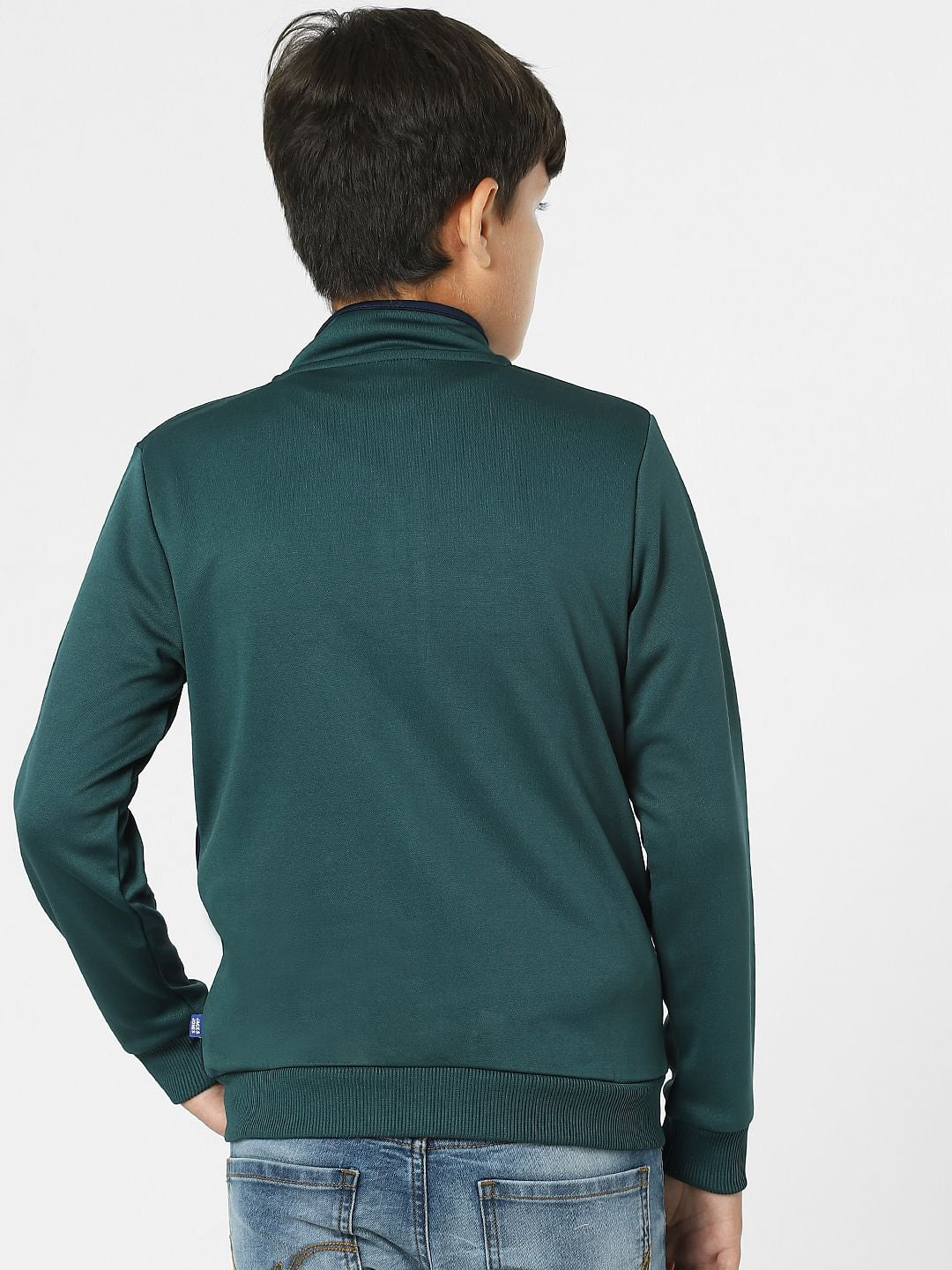 Dark Green Zip-Up Sweatshirt