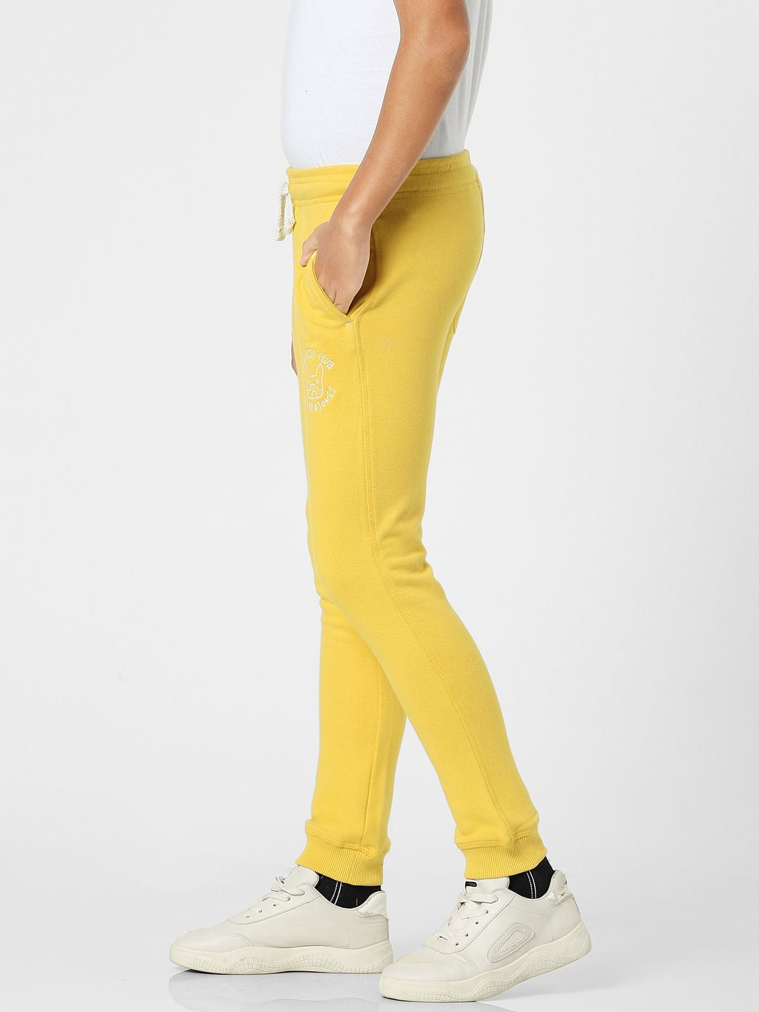 Yellow Mid Rise Sweatpants