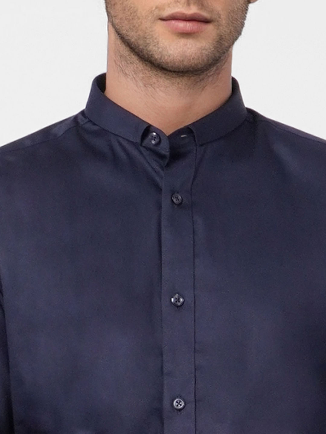Navy Blue Full Sleeves Shirt