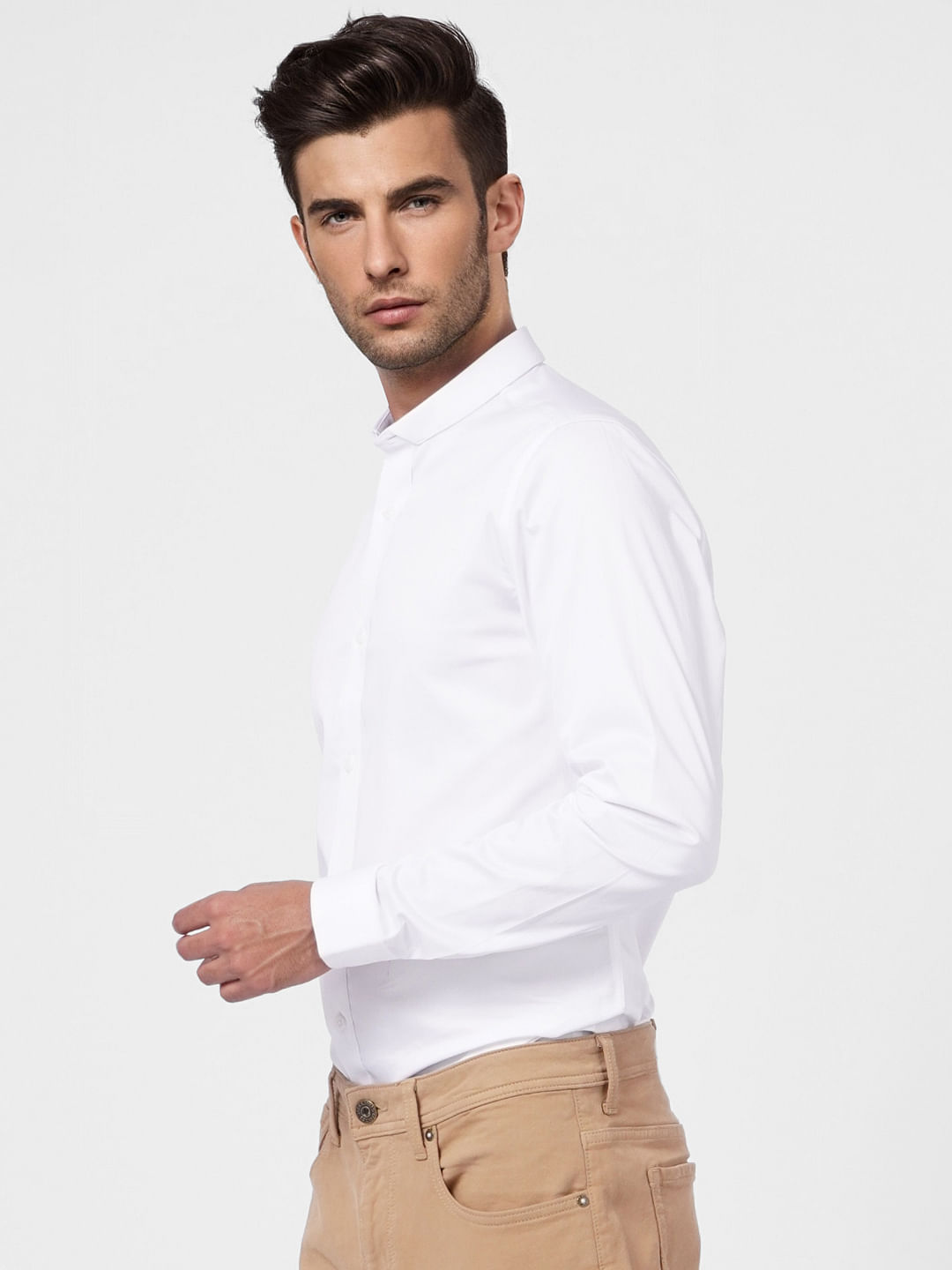 White Full Sleeves Shirt