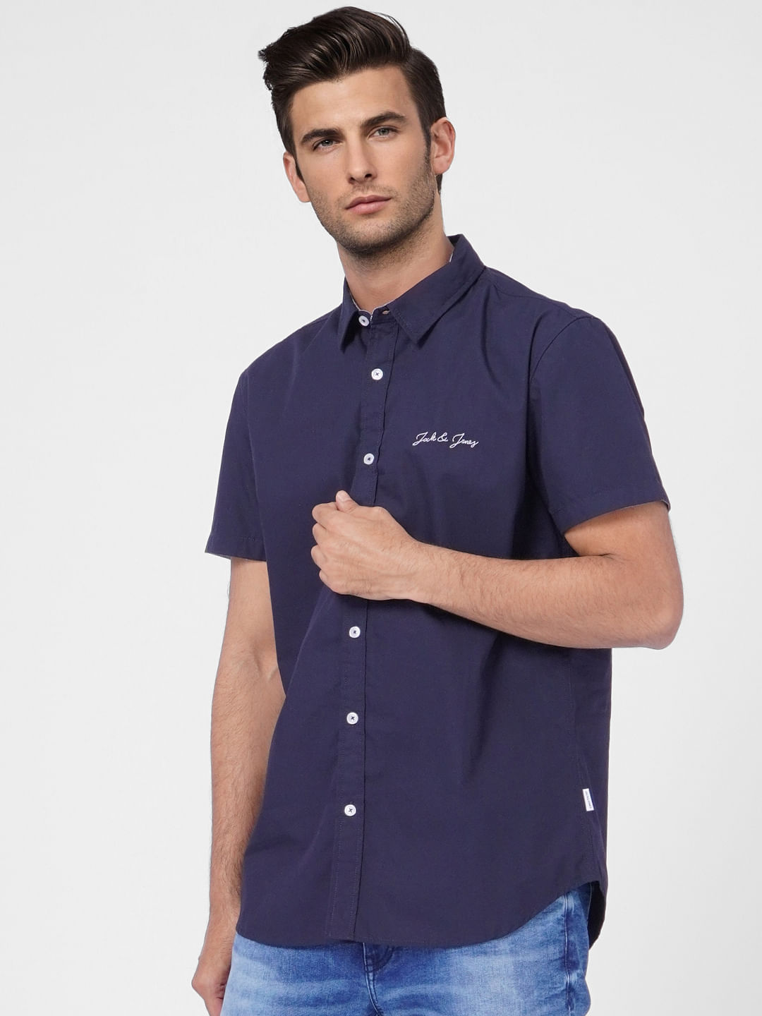 Blue Short Sleeves Shirt