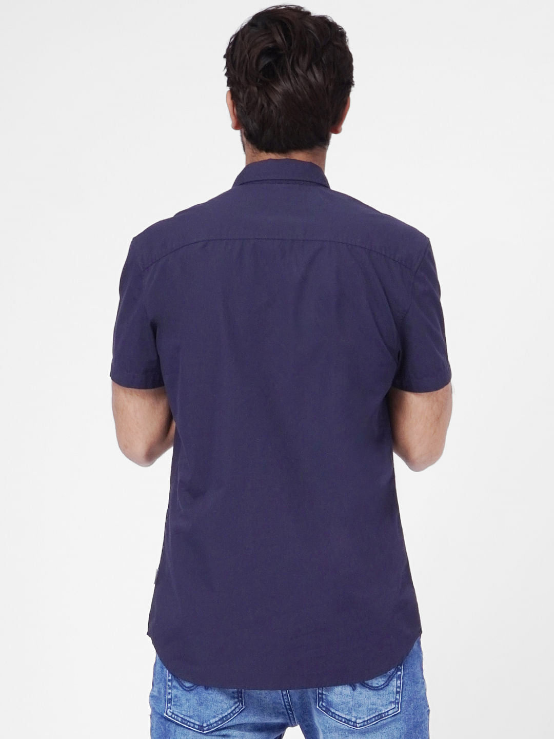 Blue Short Sleeves Shirt