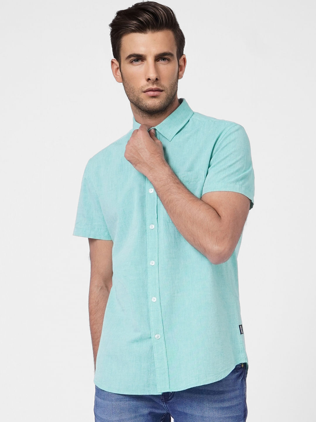 Green Short Sleeves Shirt