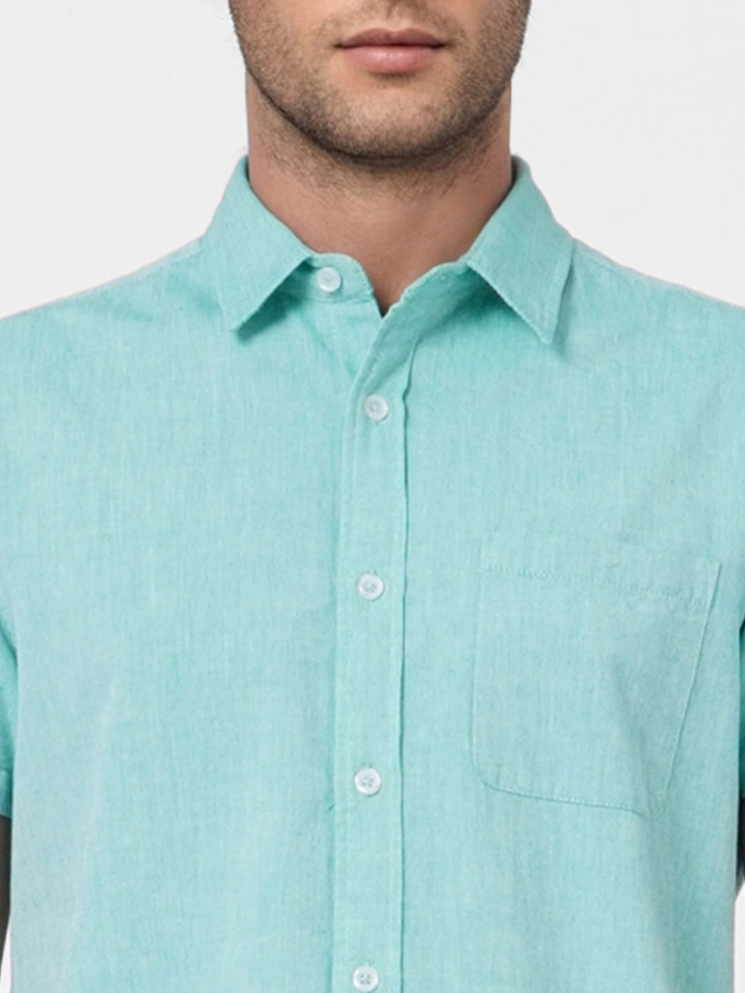 Green Short Sleeves Shirt