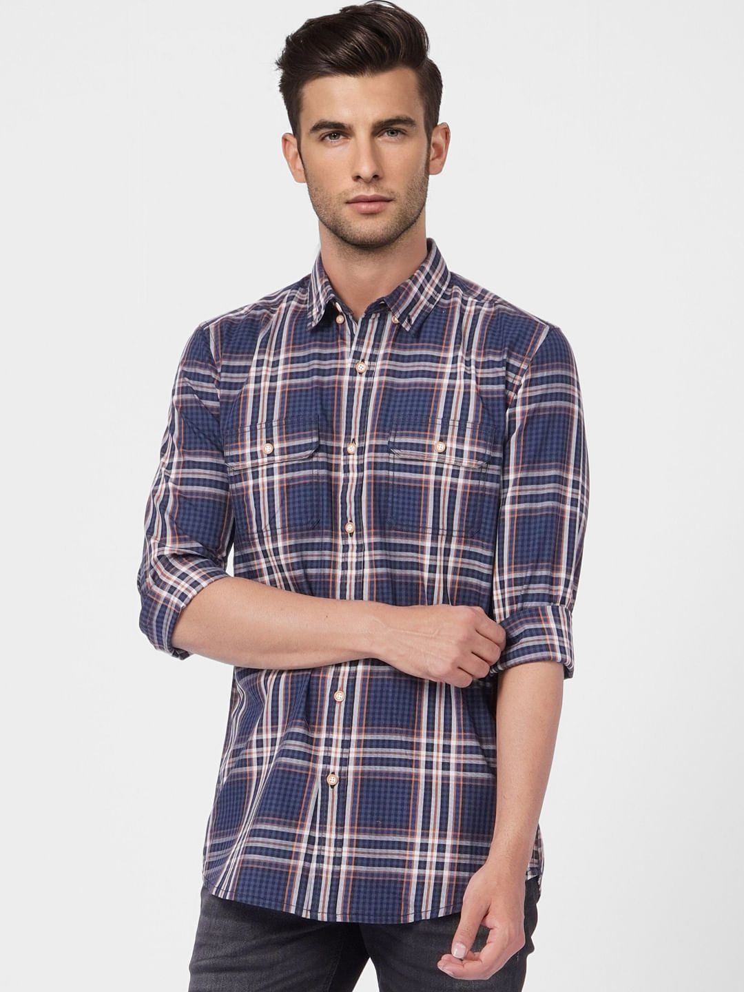 Green Check Full Sleeves Shirt