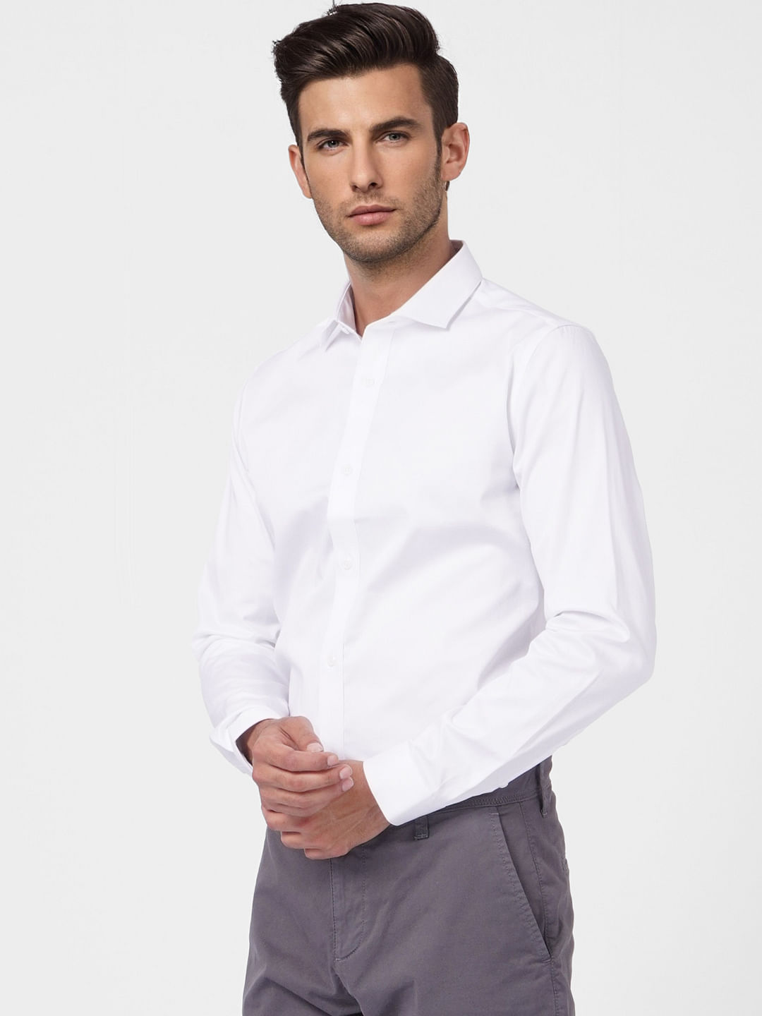White Full Sleeves Shirt