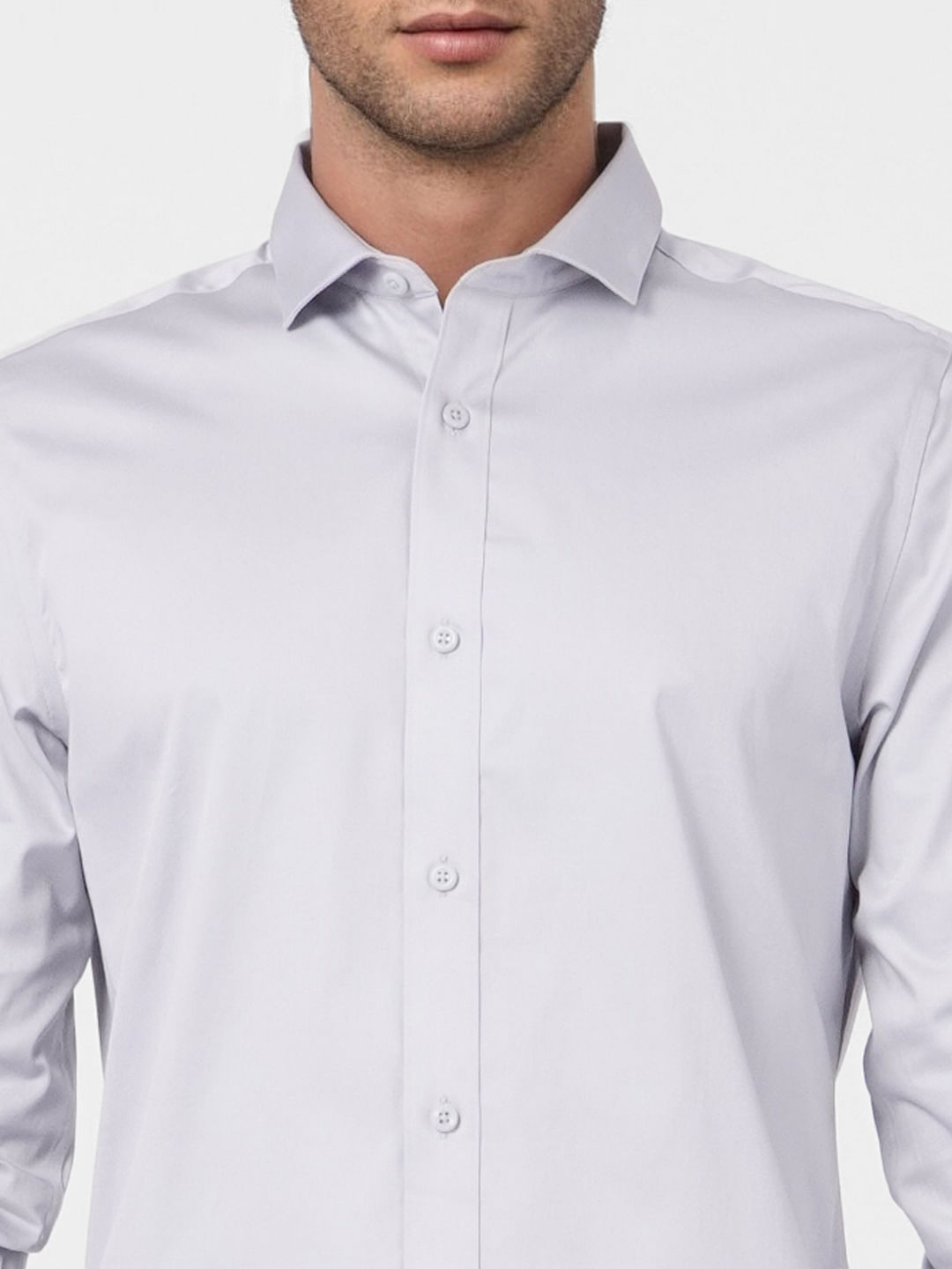 Light Grey Full Sleeves Shirt