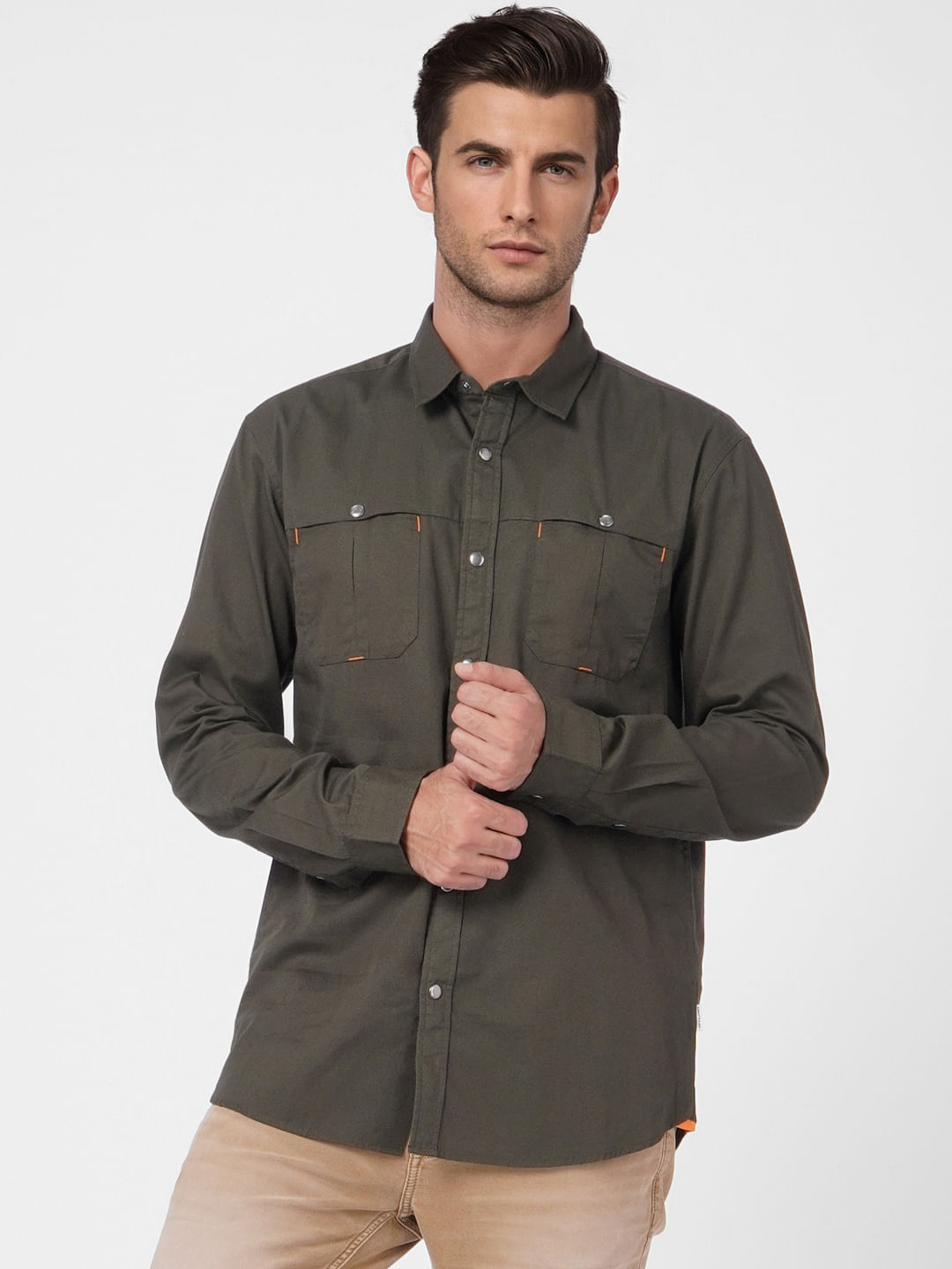 Green Full Sleeves Shirt