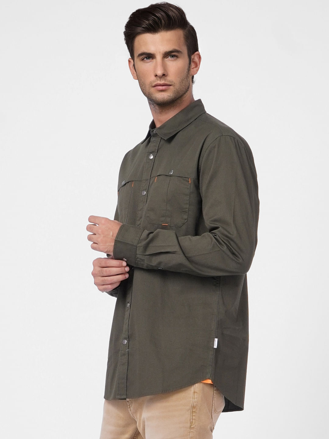 Green Full Sleeves Shirt