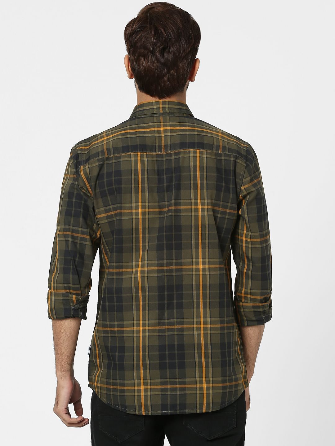 Green Check Full Sleeves Shirt