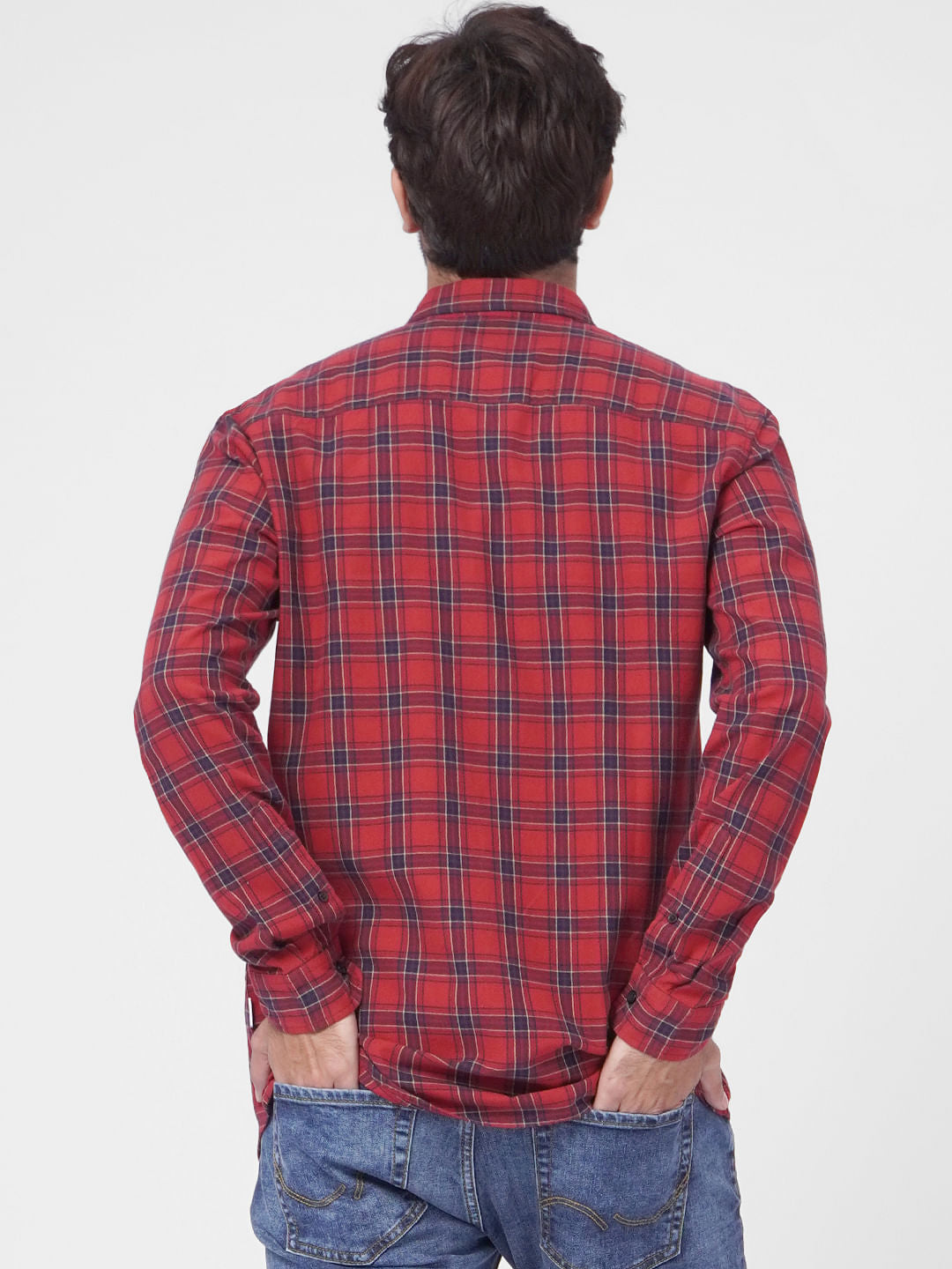 Red Check Full Sleeves Shirt