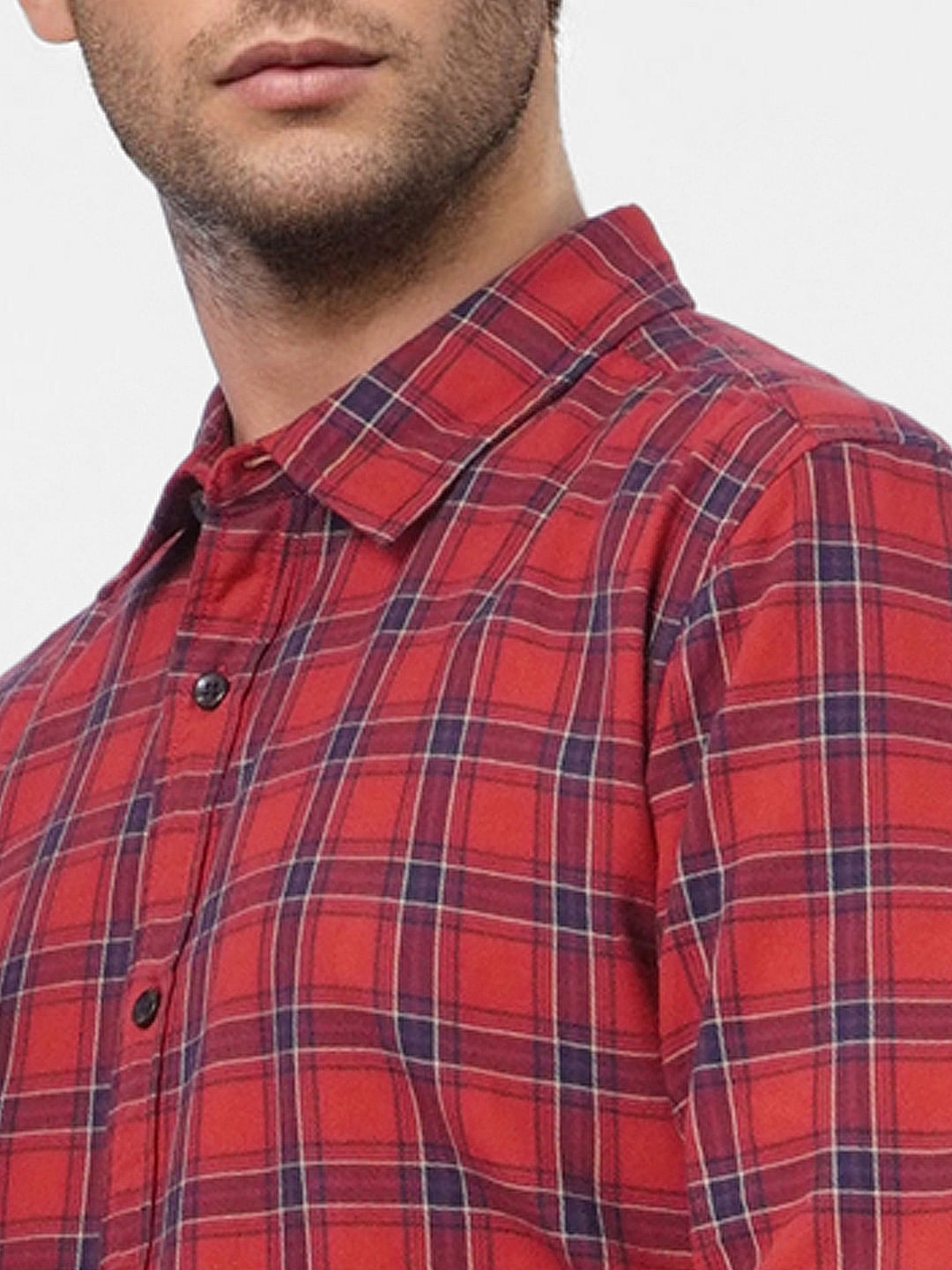 Red Check Full Sleeves Shirt
