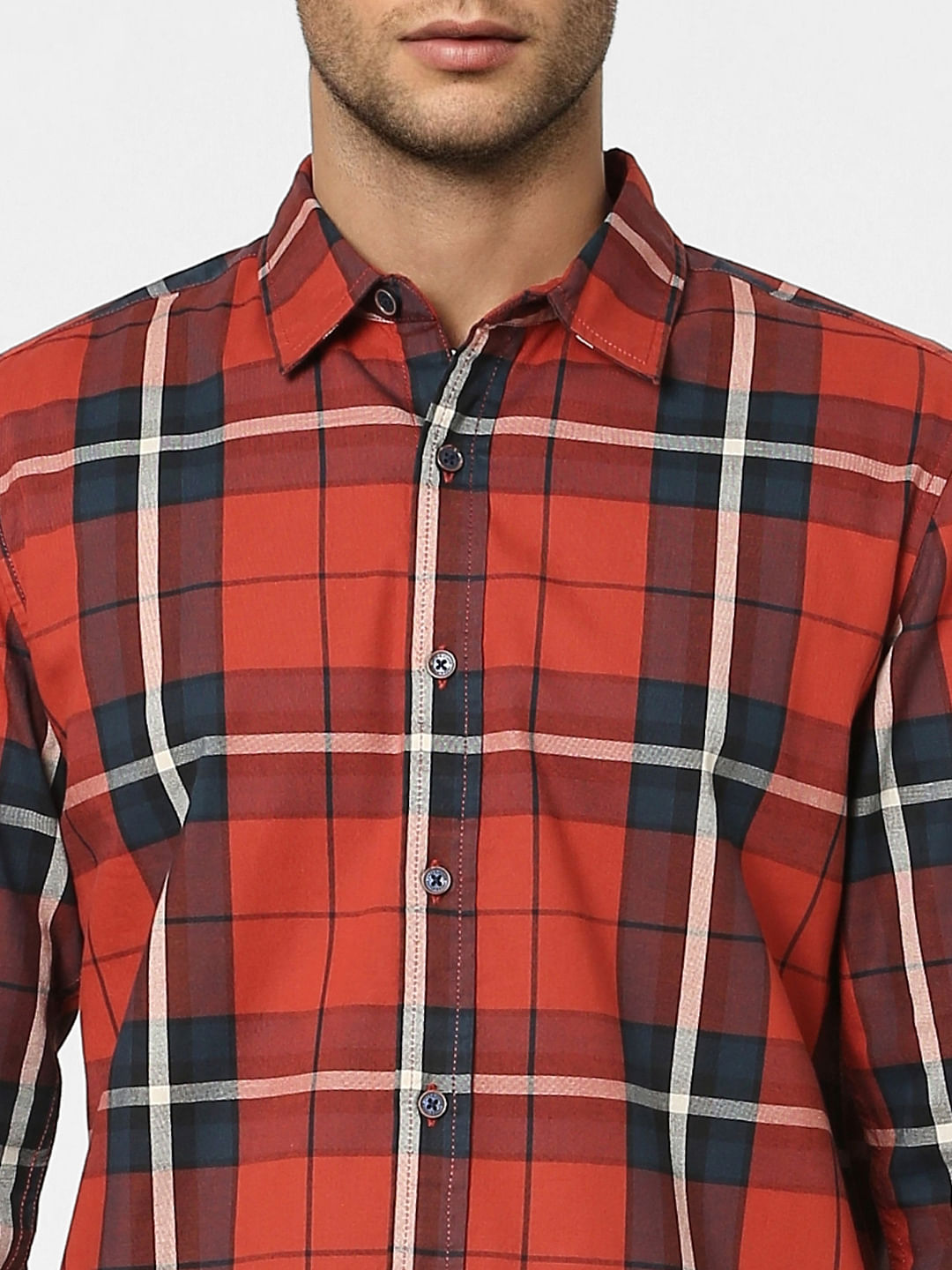 Red Check Full Sleeves Shirt