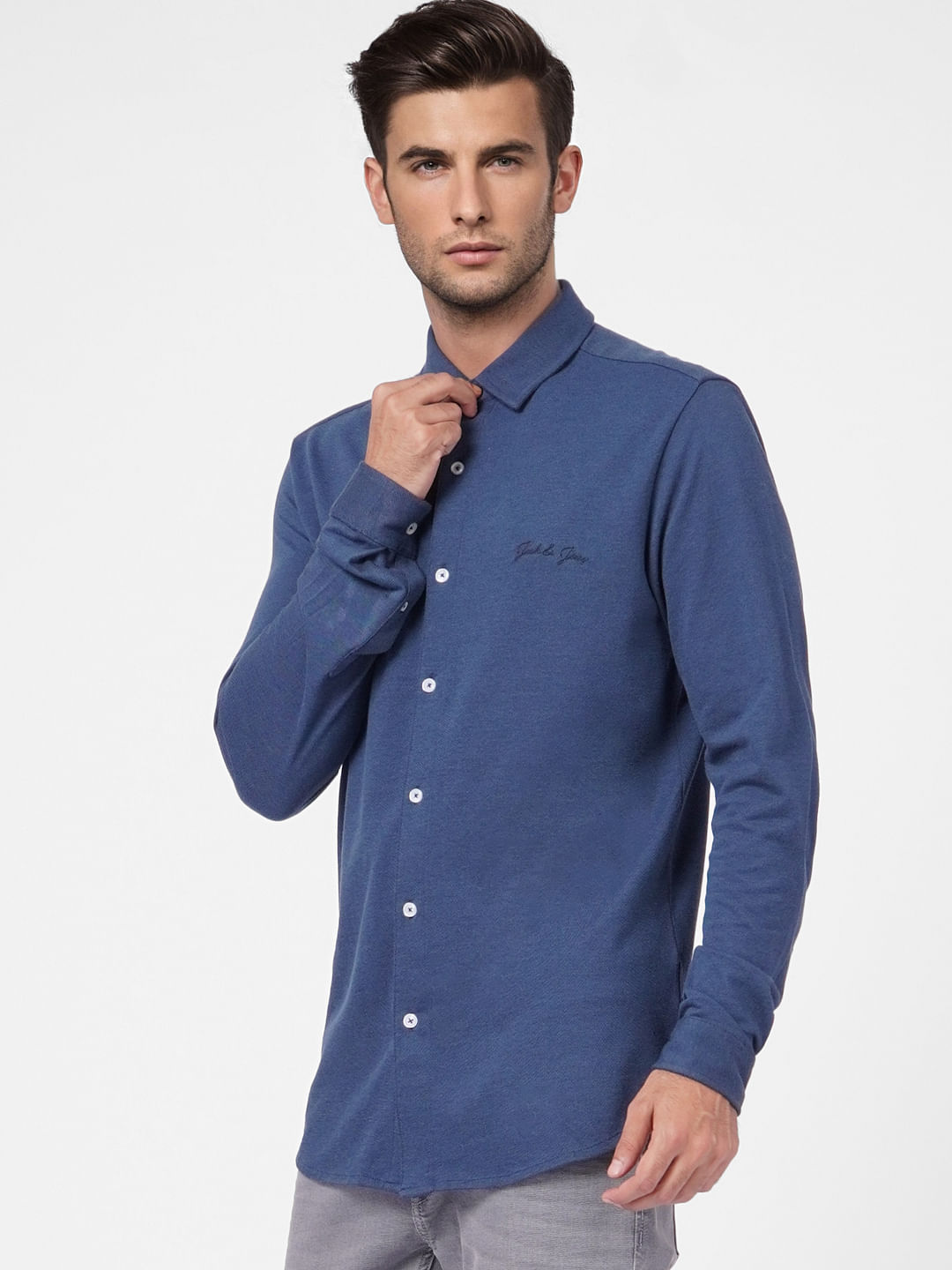 Dark Blue Full Sleeves Shirt