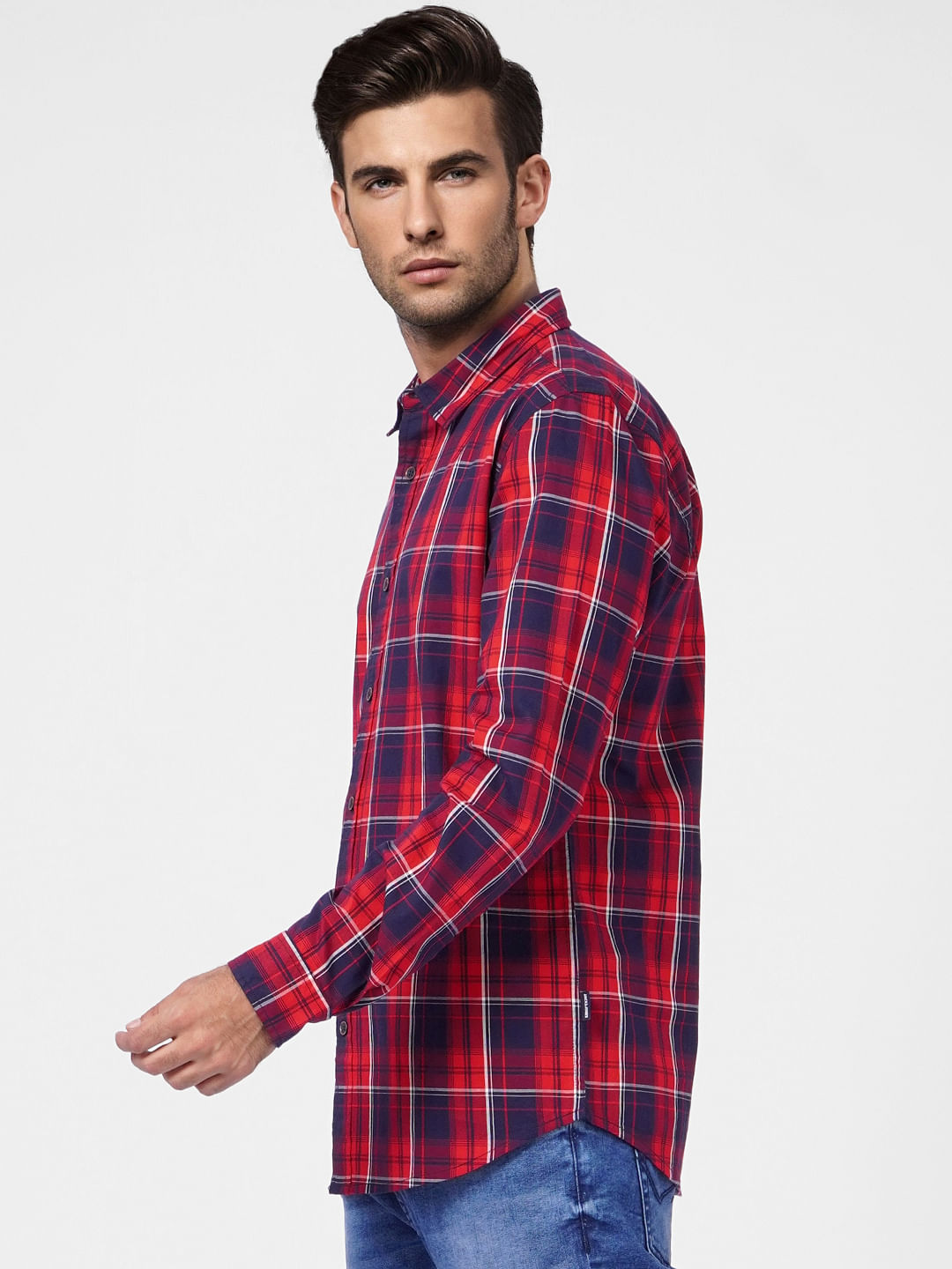 Red Check Full Sleeves Shirt