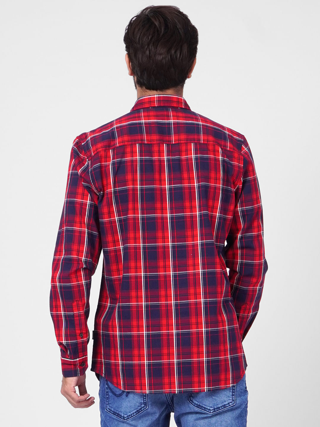 Red Check Full Sleeves Shirt