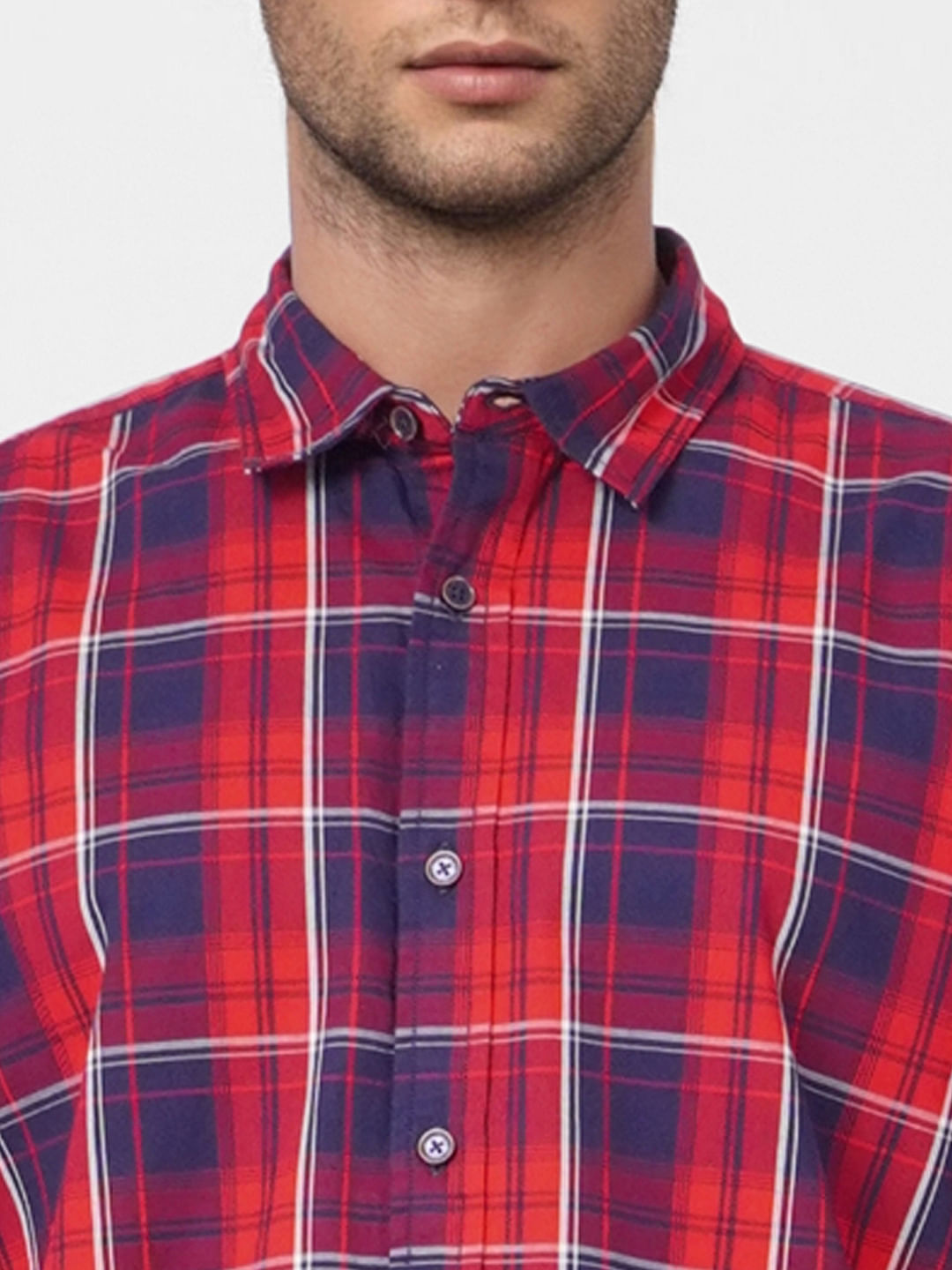 Red Check Full Sleeves Shirt