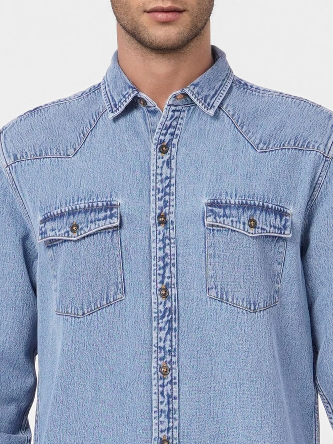 Blue Denim Full Sleeves Shirt