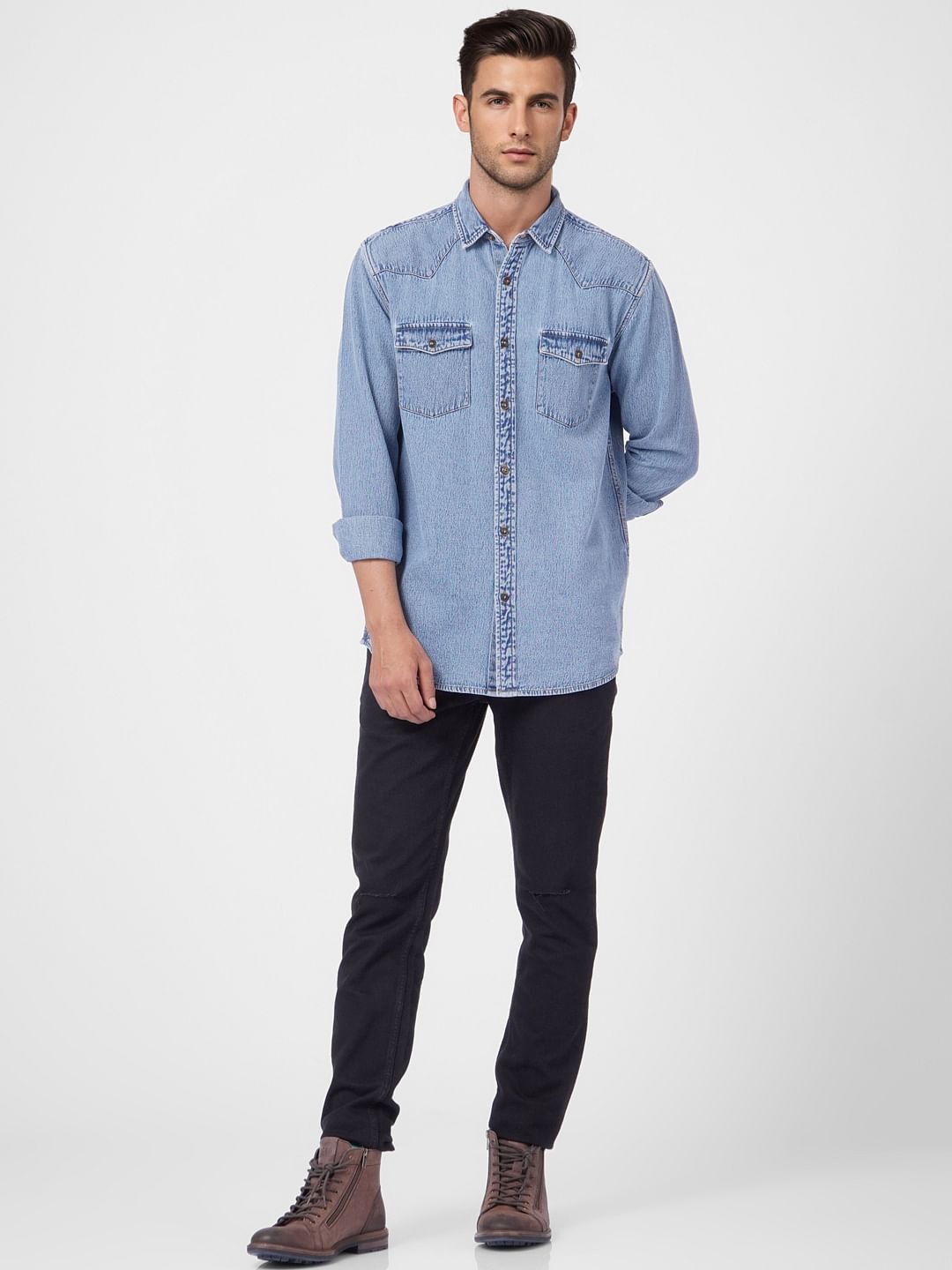 Blue Denim Full Sleeves Shirt