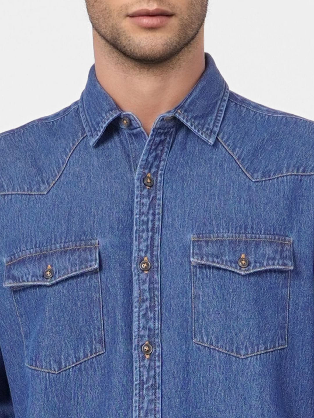 Dark Blue Denim Full Sleeves Shirt