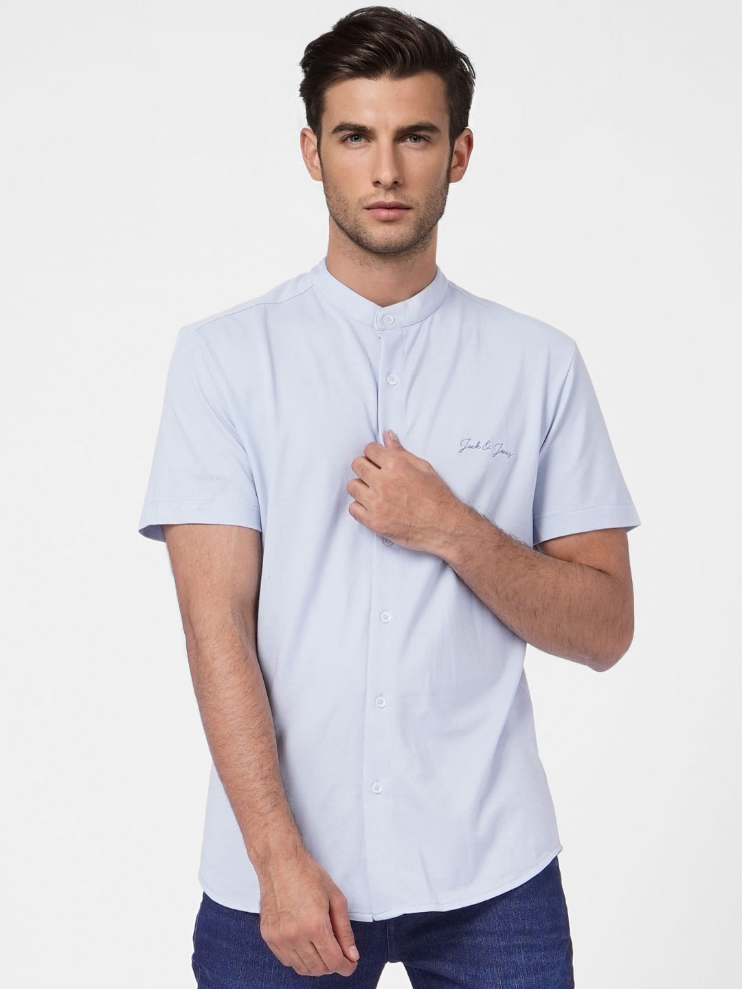 Blue Short Sleeves Shirt