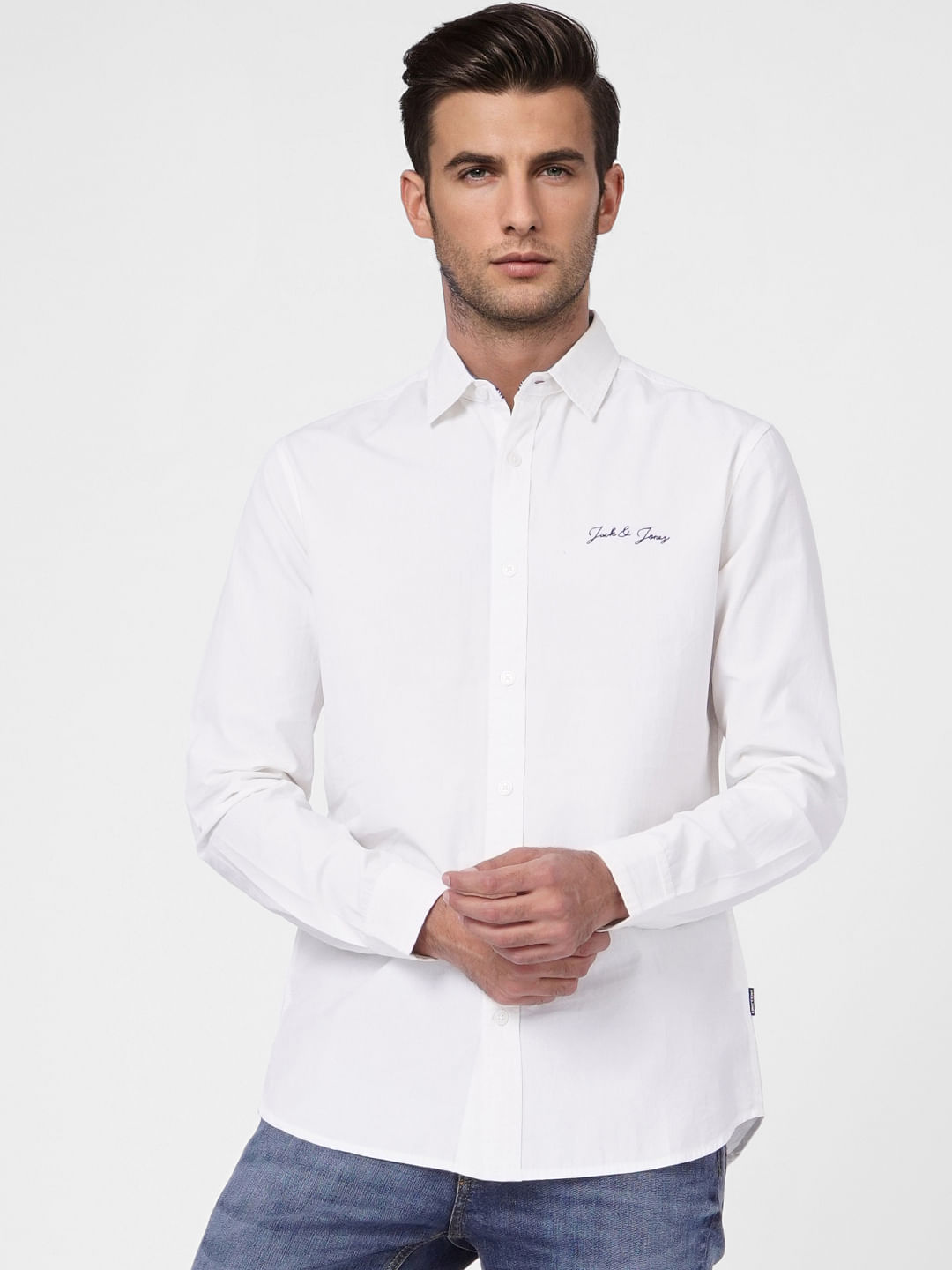 White Full Sleeves Shirt