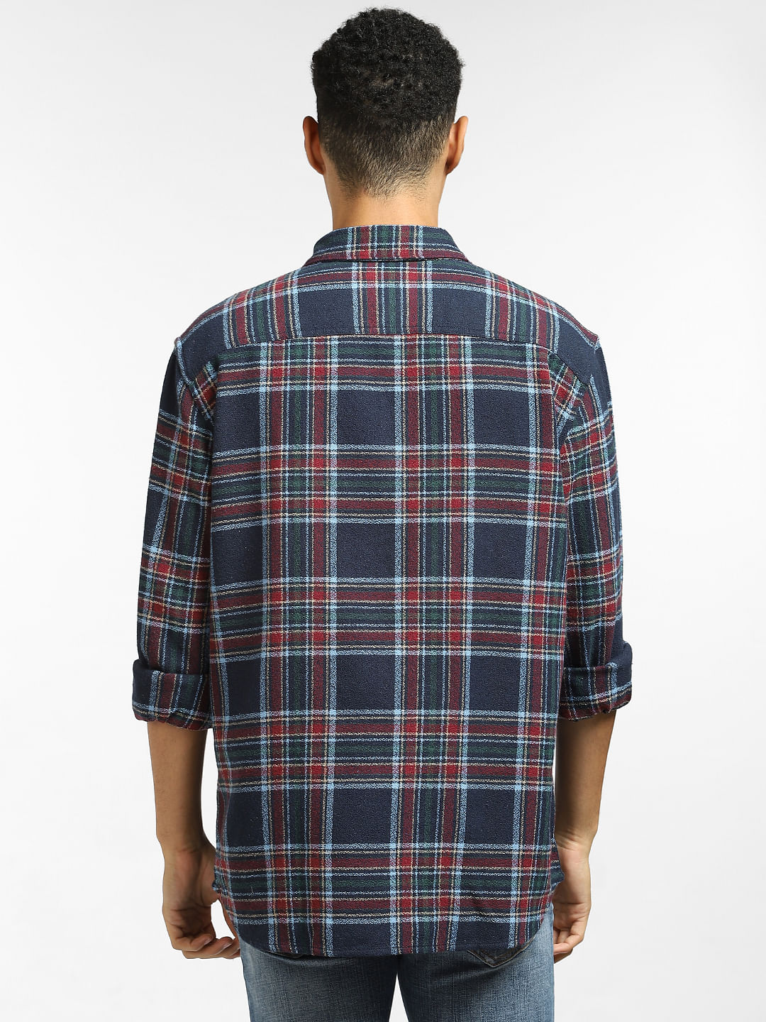 Blue Check Full Sleeves Shirt
