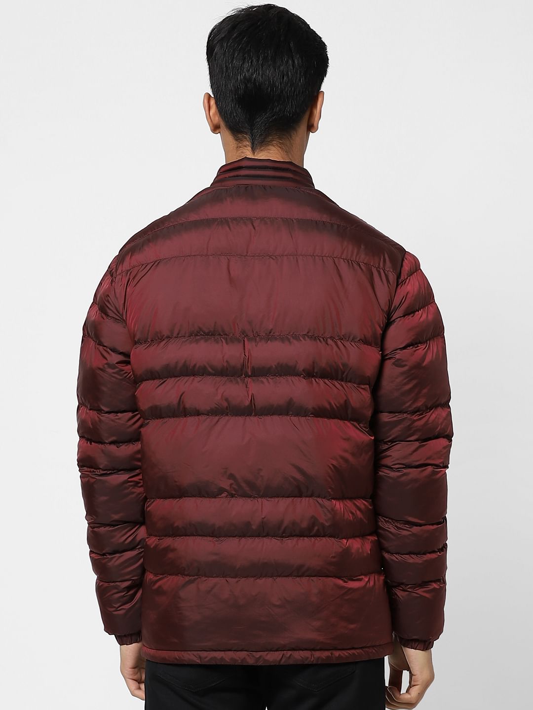 Dark Red Puffer Jacket