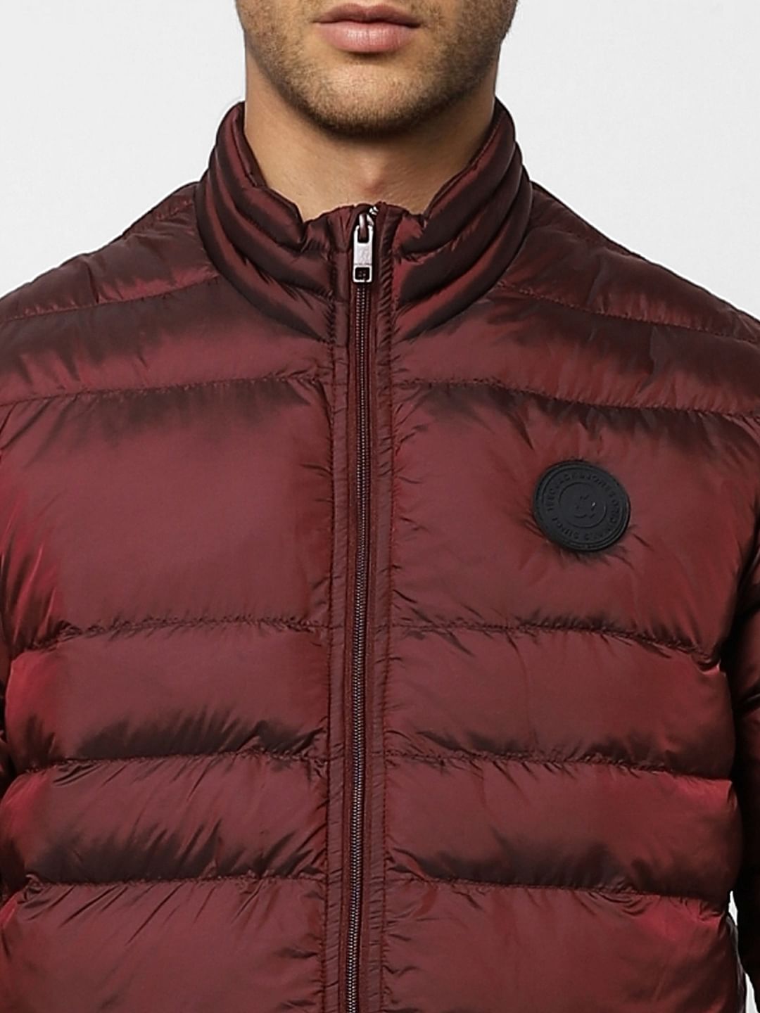 Dark Red Puffer Jacket