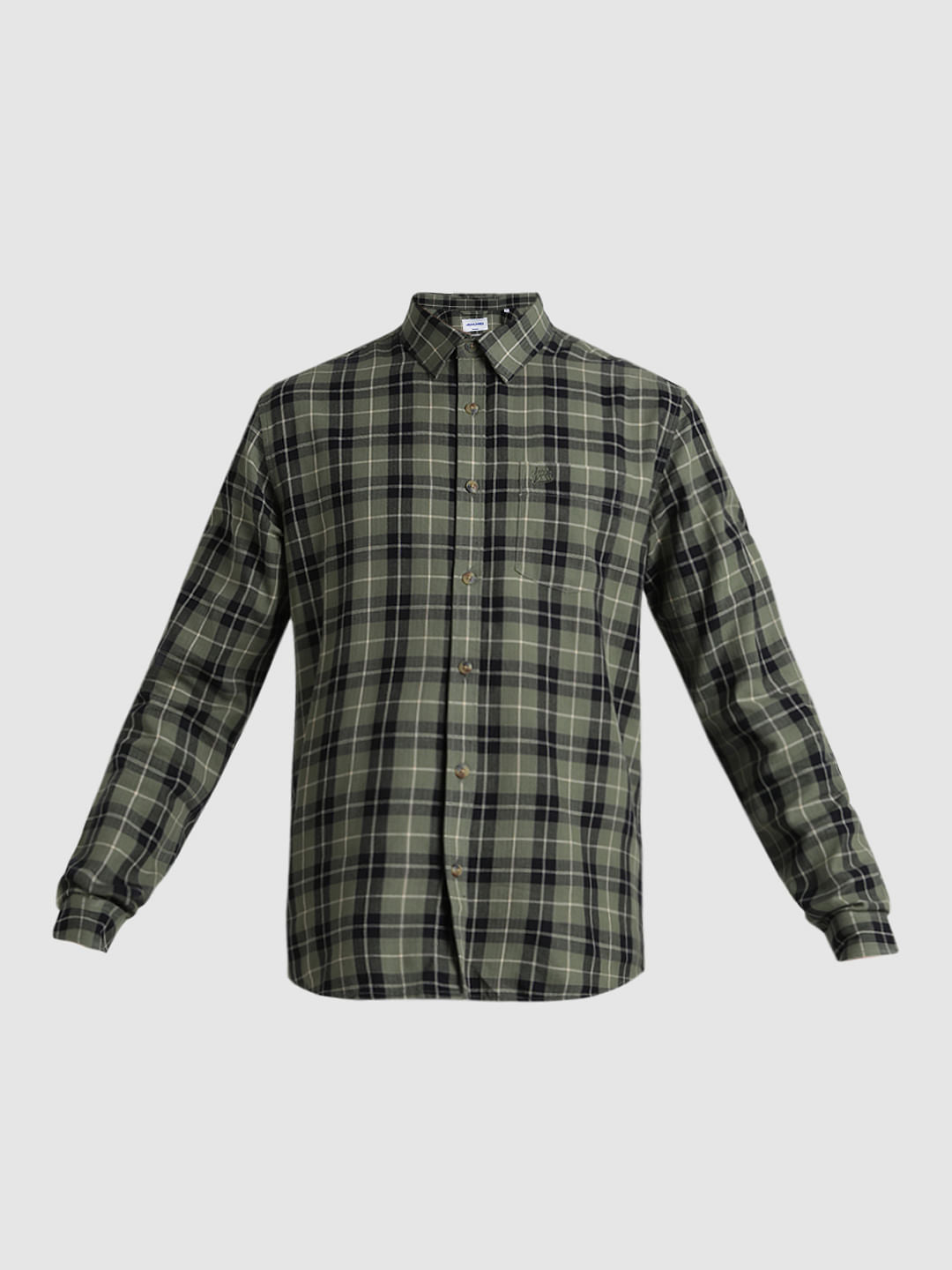 Green Check Full Sleeves Shirt