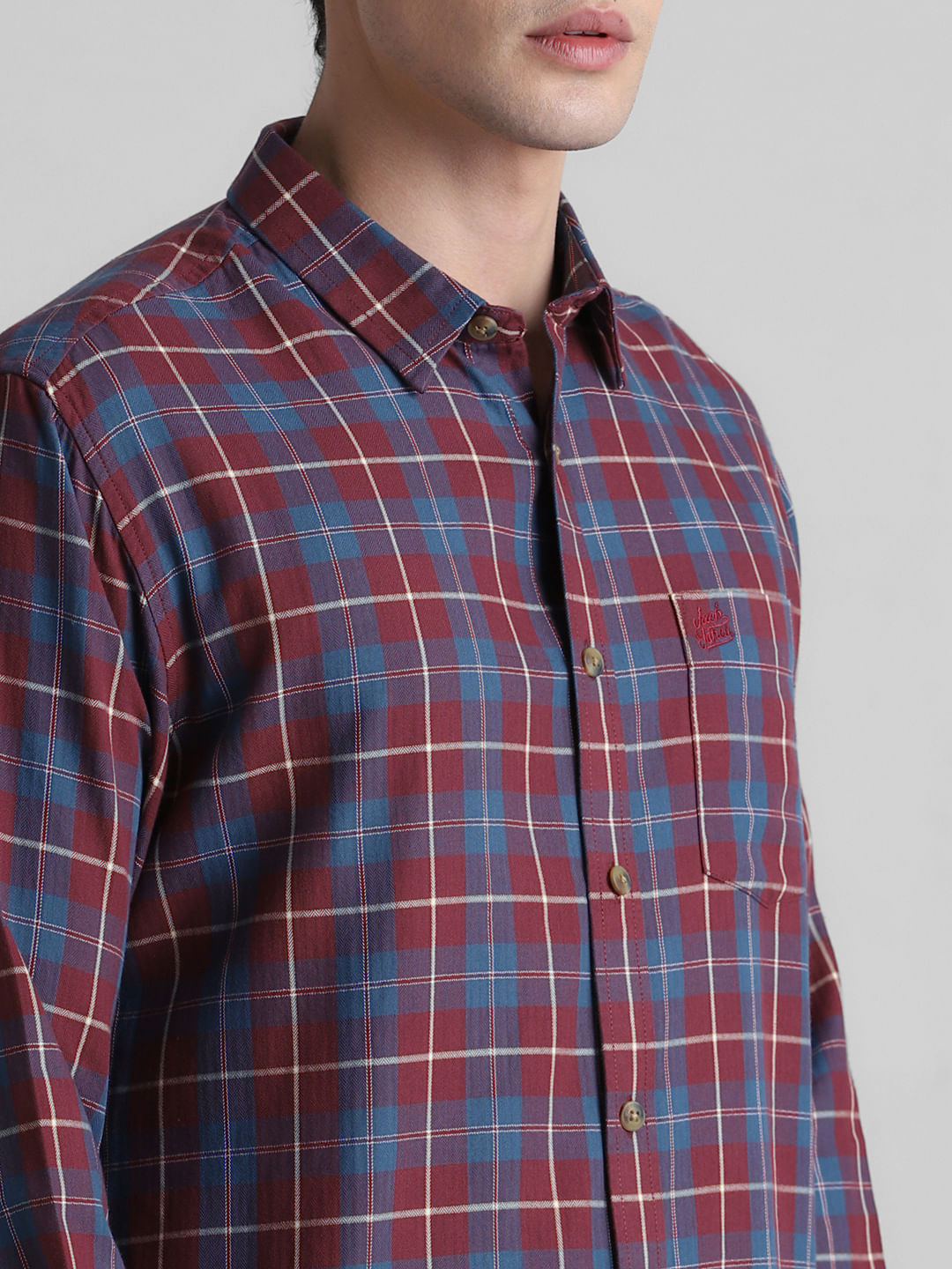Red Check Full Sleeves Shirt