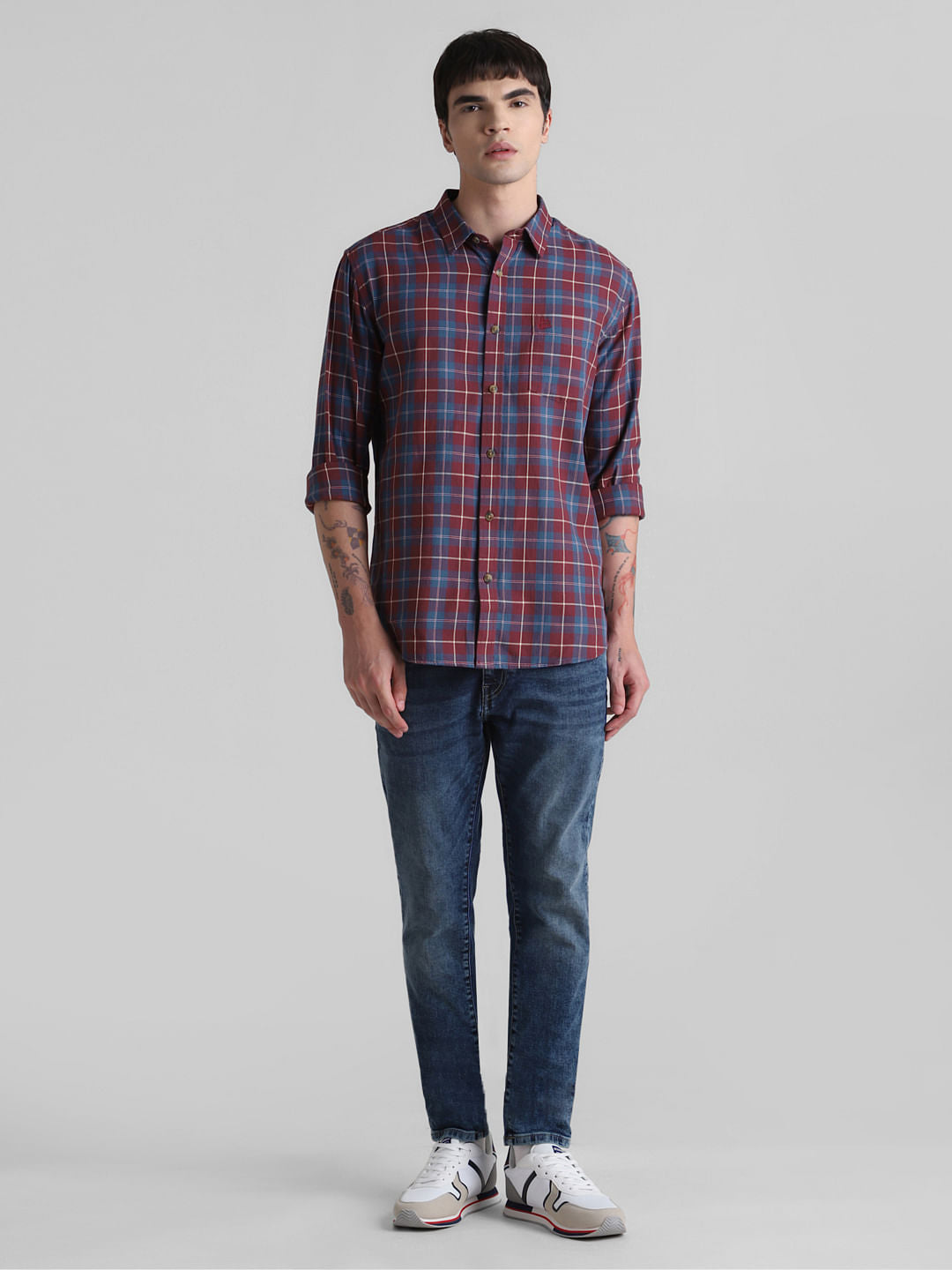 Red Check Full Sleeves Shirt