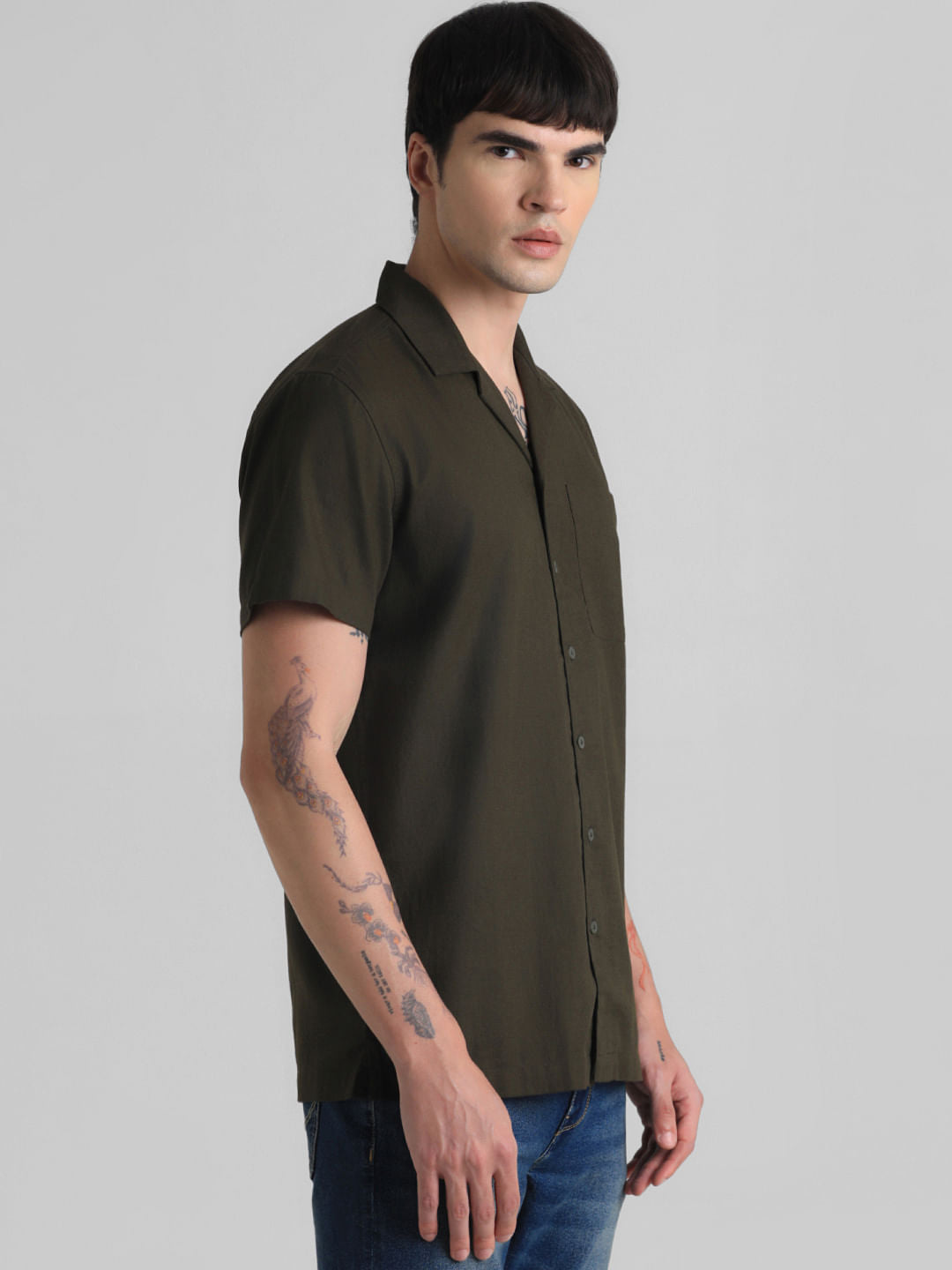 Olive Short Sleeves Shirt