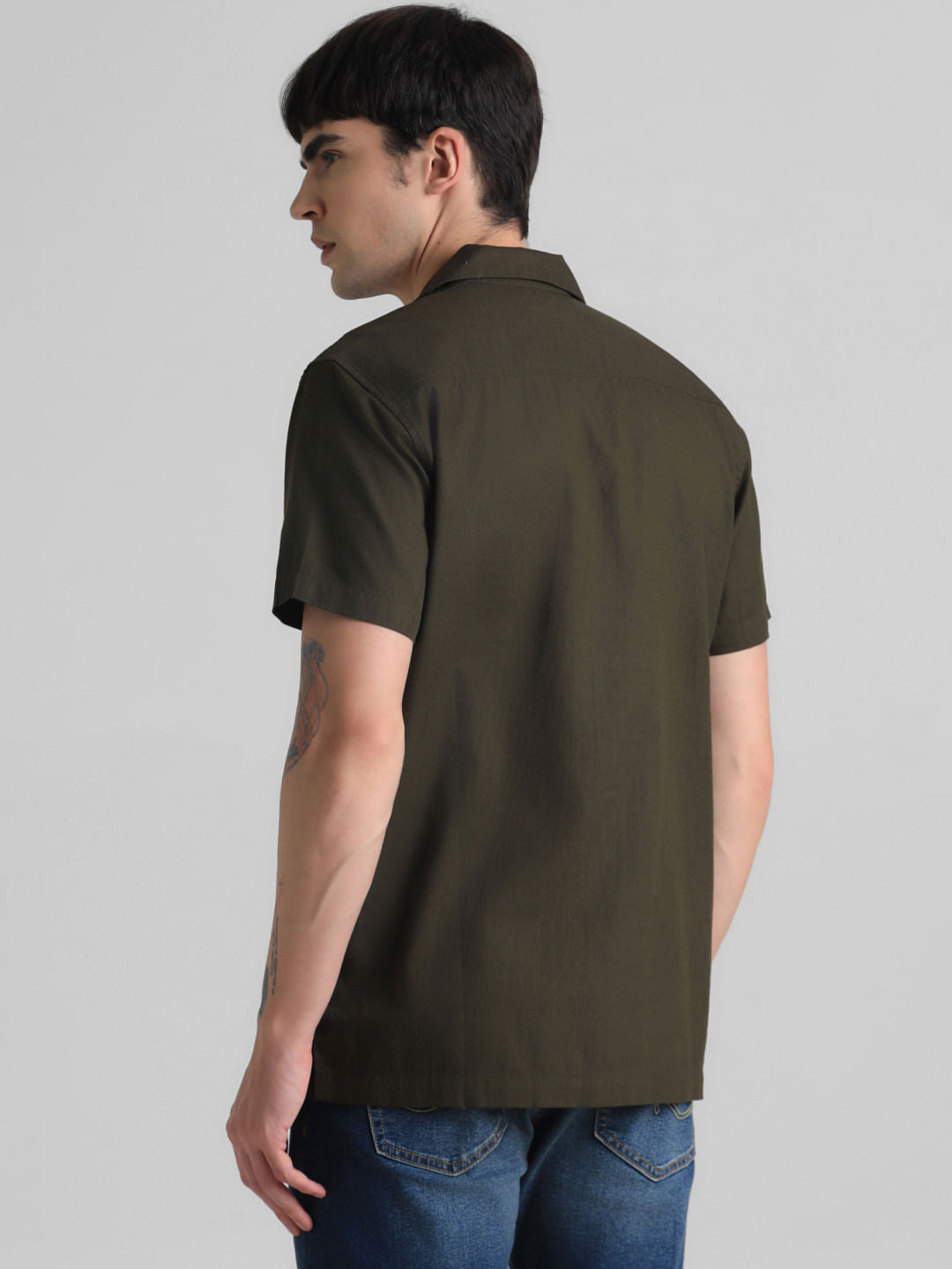 Olive Short Sleeves Shirt